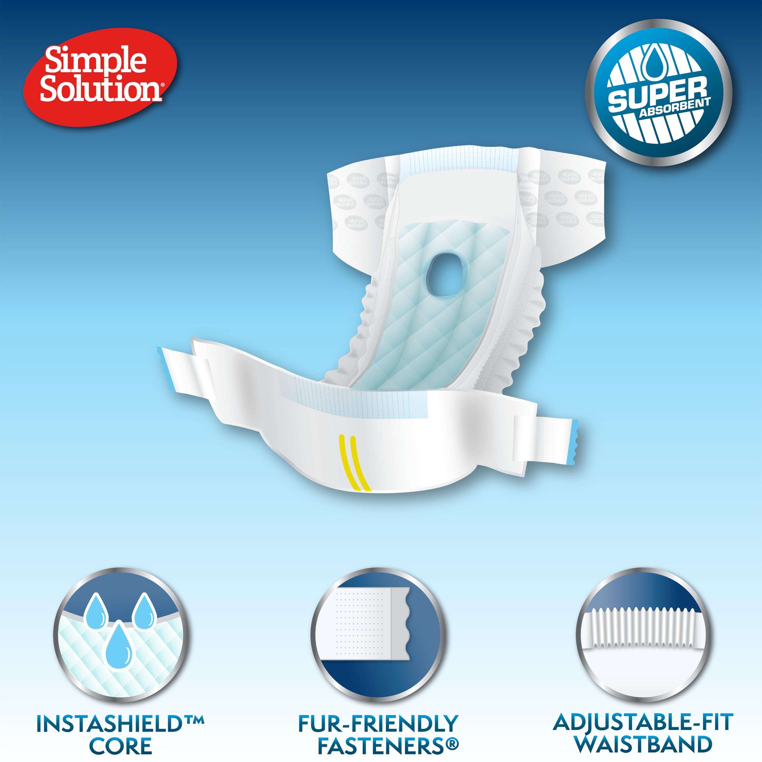 Simple Solution Disposable Dog Diapers for Female Dogs | Small (5-11kg) | 12 Pack