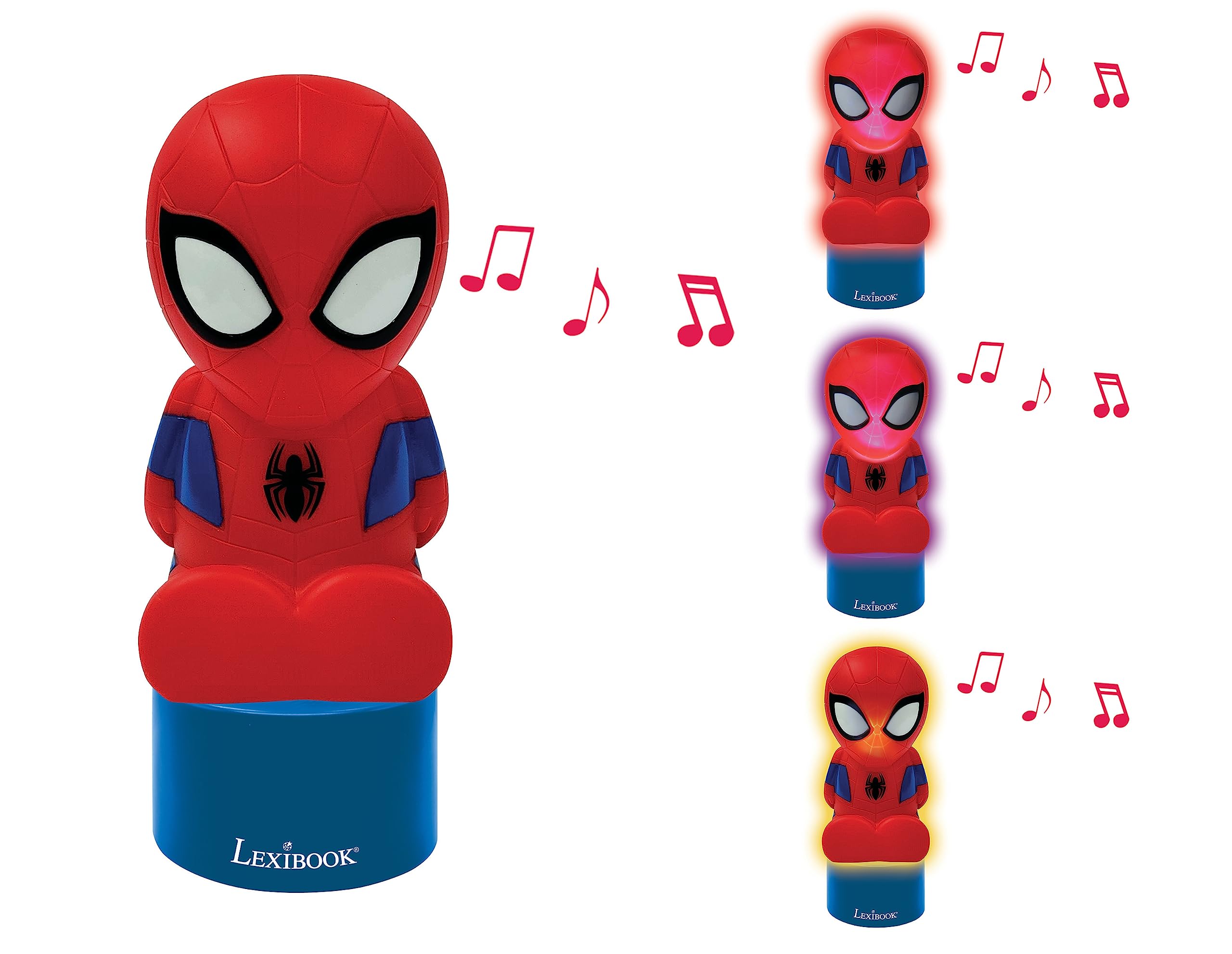 Spiderman Nightlight and Speaker with Color Change, Battery Operated, Blue/Red - NS01SP 9