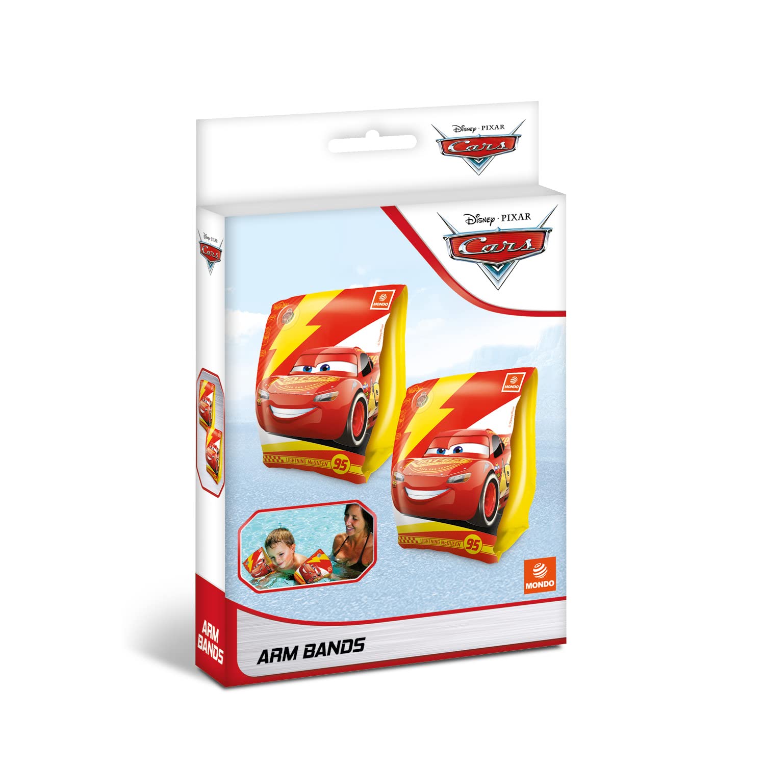 Mondo Disney Cars Inflatable Arm Bands - Ages 3+, Safety Valve, PVC 7