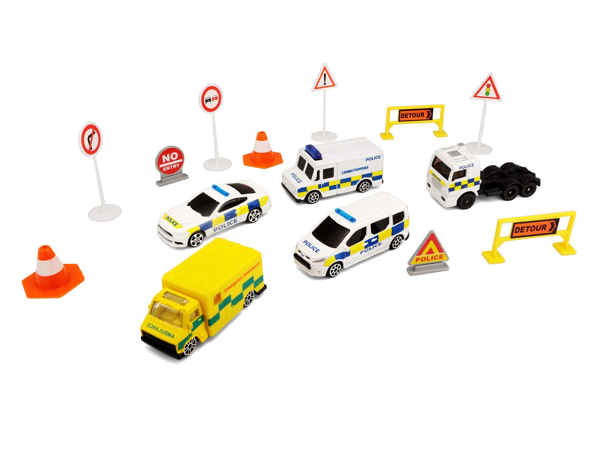 Maistro M12150 Fresh Metal Emergency Force Playset with 5 Diecast Vehicles 1