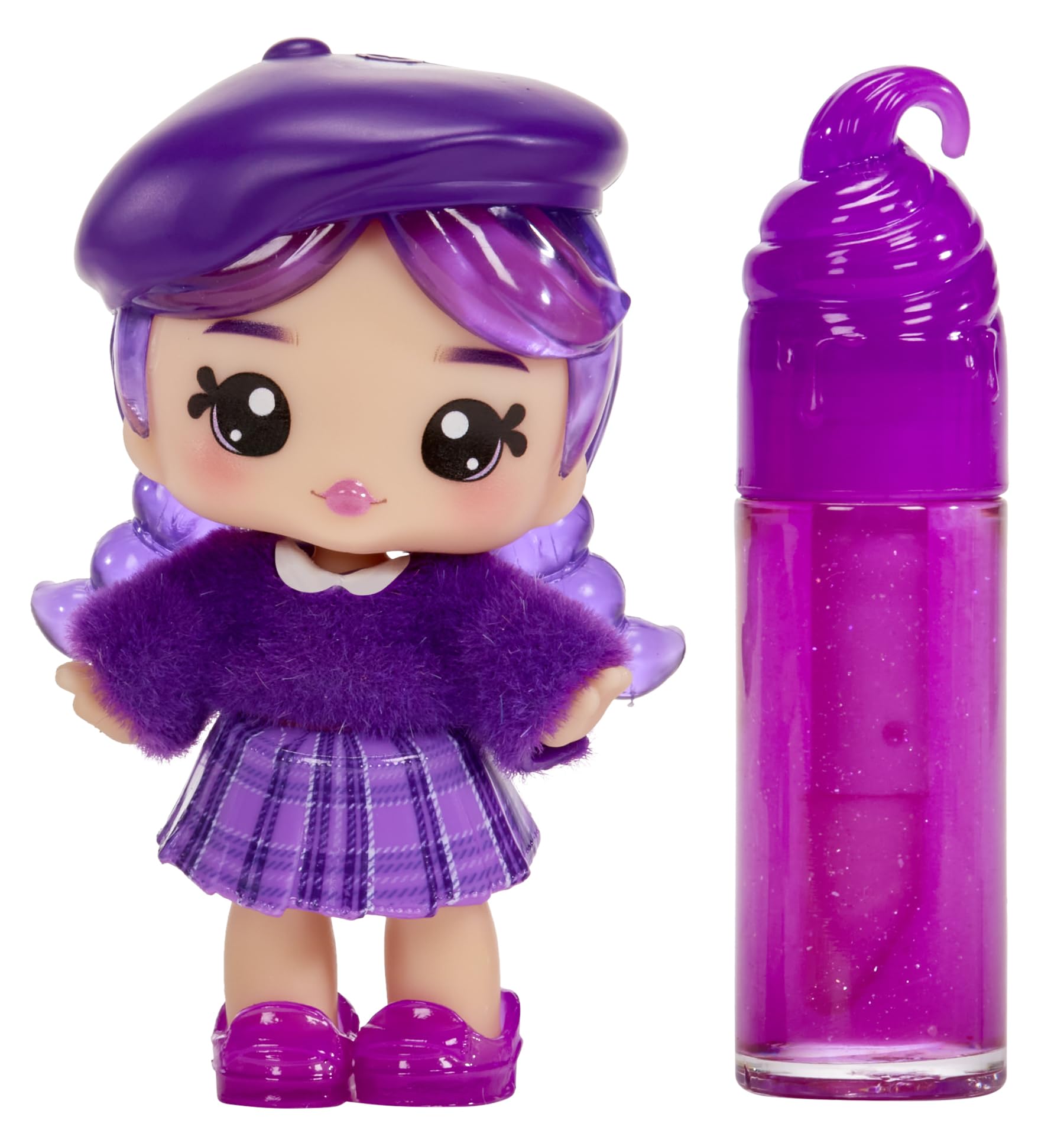 Yummiland Lipgloss Doll - Greta Grape - DIY Scented Lip Gloss Kit & Fashion Doll for Kids 4