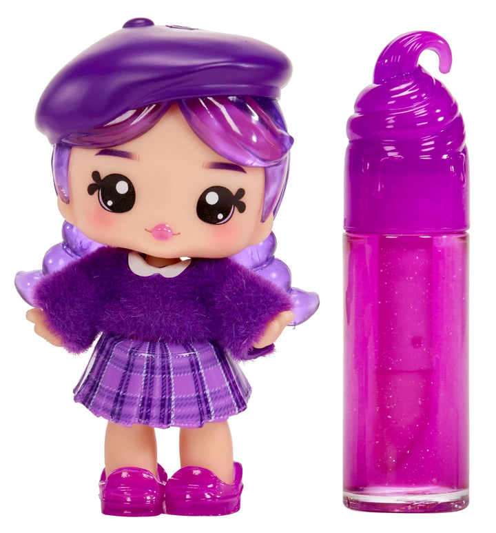 Yummiland Lipgloss Doll - Greta Grape - DIY Scented Lip Gloss Kit & Fashion Doll for Kids