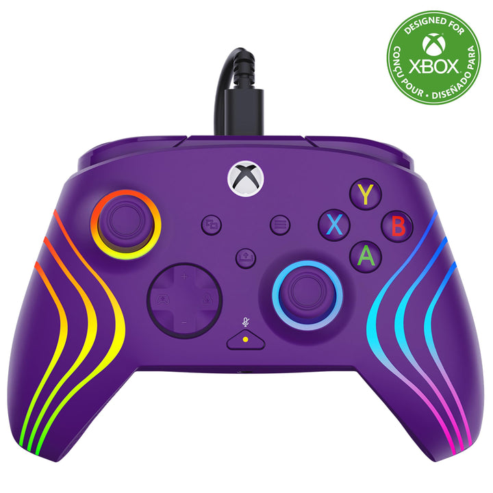 Turtle Beach Afterglow Wave Purple Wired RGB Gaming Controller for Xbox & PC