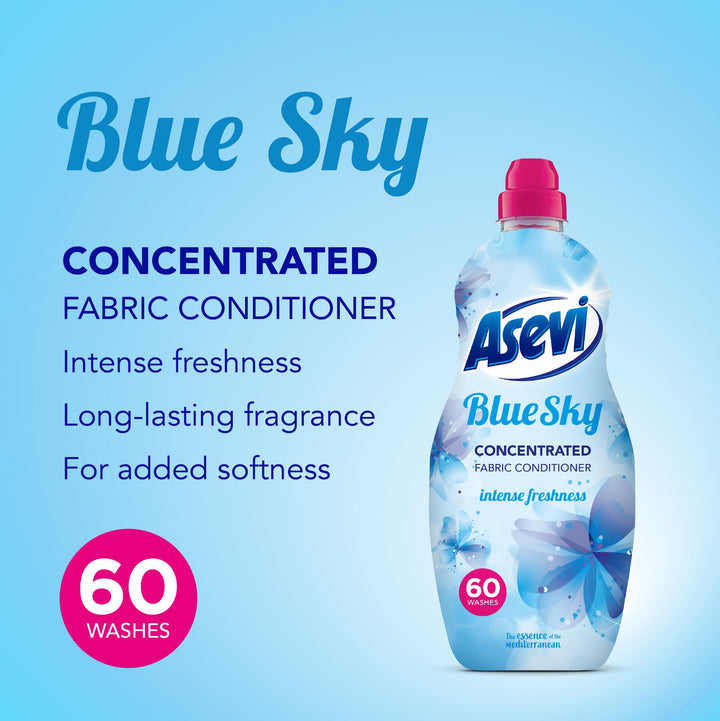 Asevi - Blue Fabric Softener Liquid (1380ML, 60 Washes)