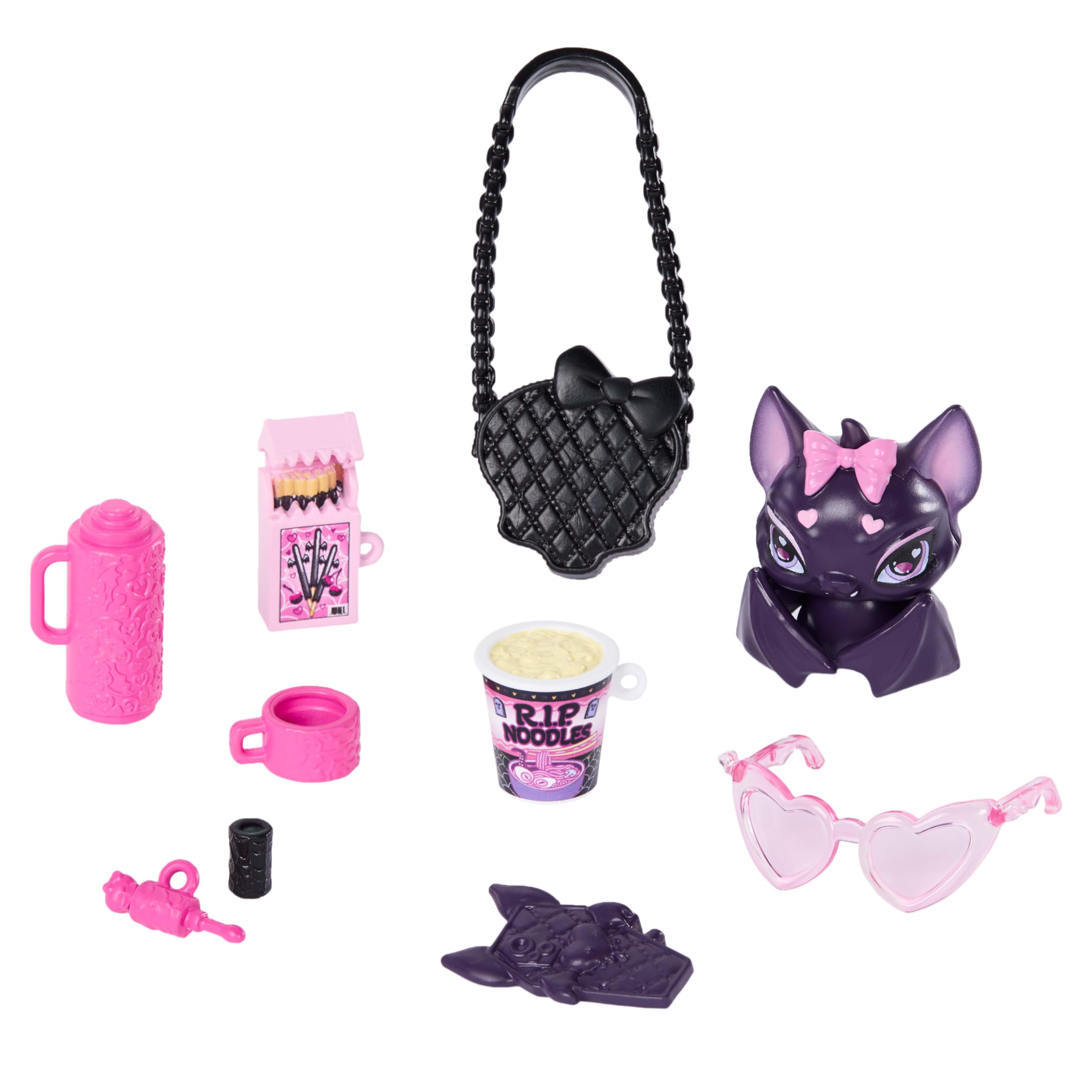 Monster High Draculaura Doll - Pink Bow Dress, Black Cardigan & Pet Bat - 4+ Years 3