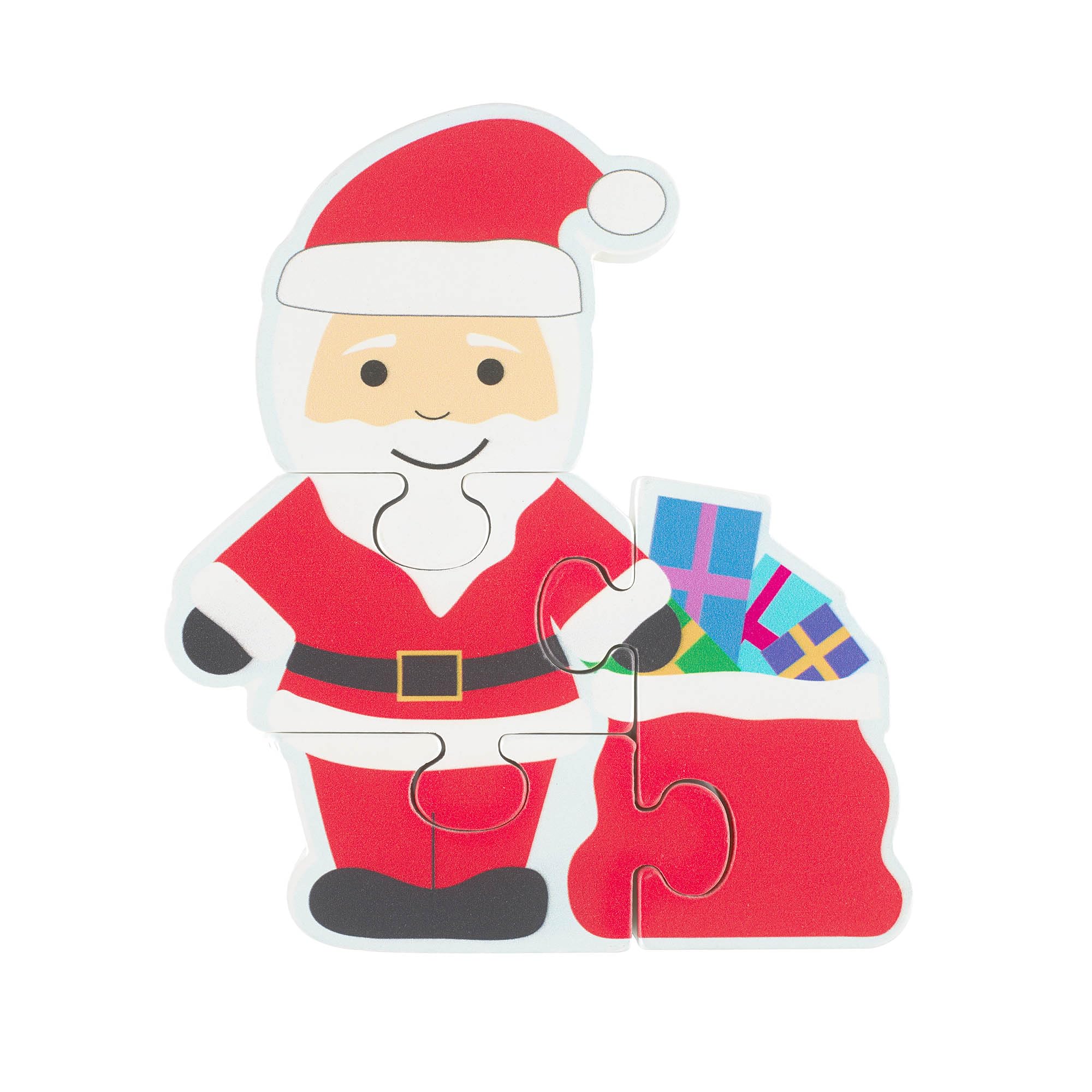Christmas Mini Wooden Puzzle - Father Christmas Jigsaw for Toddlers, Educational Montessori Toy by Orange Tree Toys 1