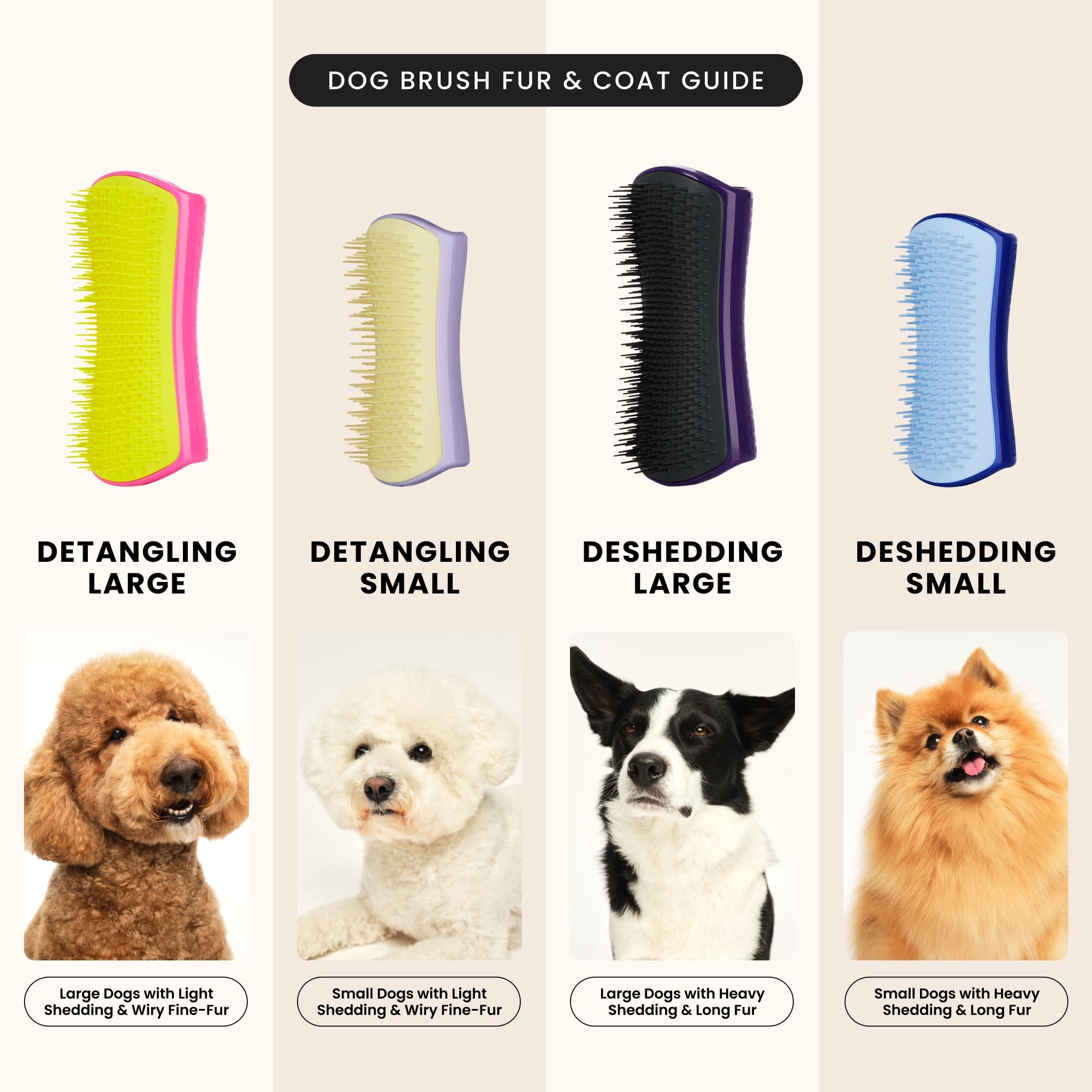 Pet Teezer Small De-Shedding Grooming Brush - Detangle | Lightweight | Easy to Clean 8