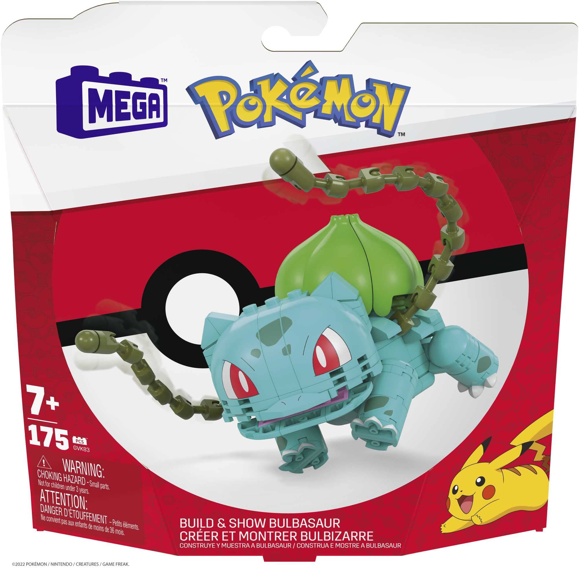 MEGA Pokémon Bulbasaur Building Set - 175-Piece Poseable Figure with Battle Effects, Ages 7+ 6