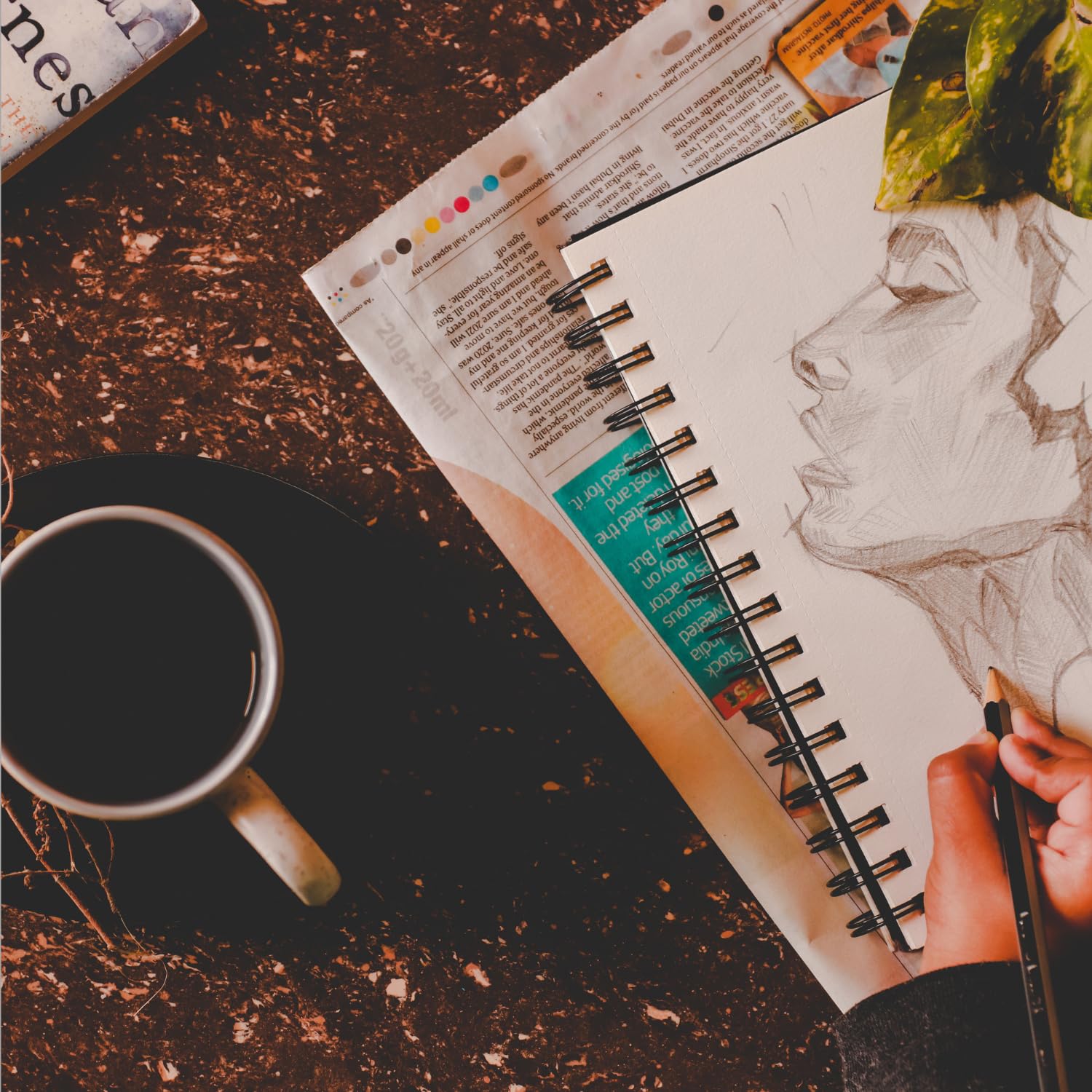 Hawksbill - A3 Black Sketchbook Hardcover Spiral 40 Sheets 150GSM Acid-Free Paper 6