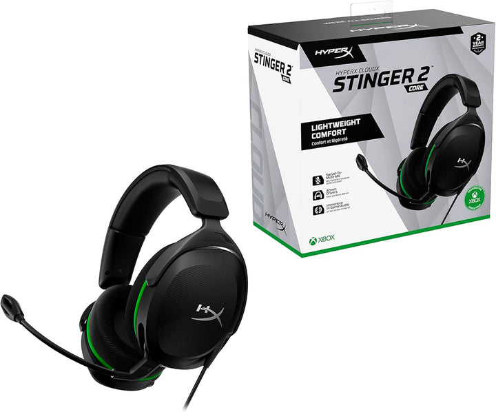 HyperX CloudX Stinger 2 Core Gaming Headset for Xbox - Lightweight Over-Ear with 40mm Drivers