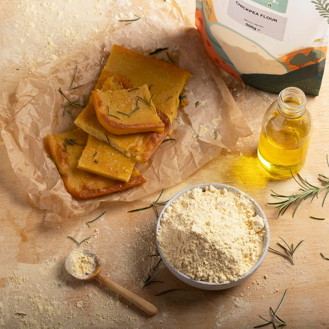 Wholefood Earth Chick Pea Flour 500g | Non-GMO | High Fibre | Vegan | Recyclable Packaging