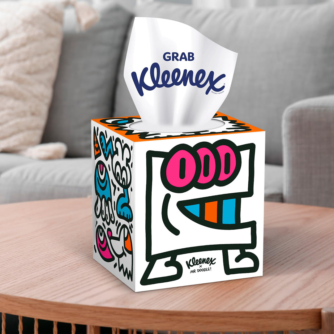 Kleenex - Mr Doodle Limited Edition Design Multipack Facial Tissues (12 Cubes)