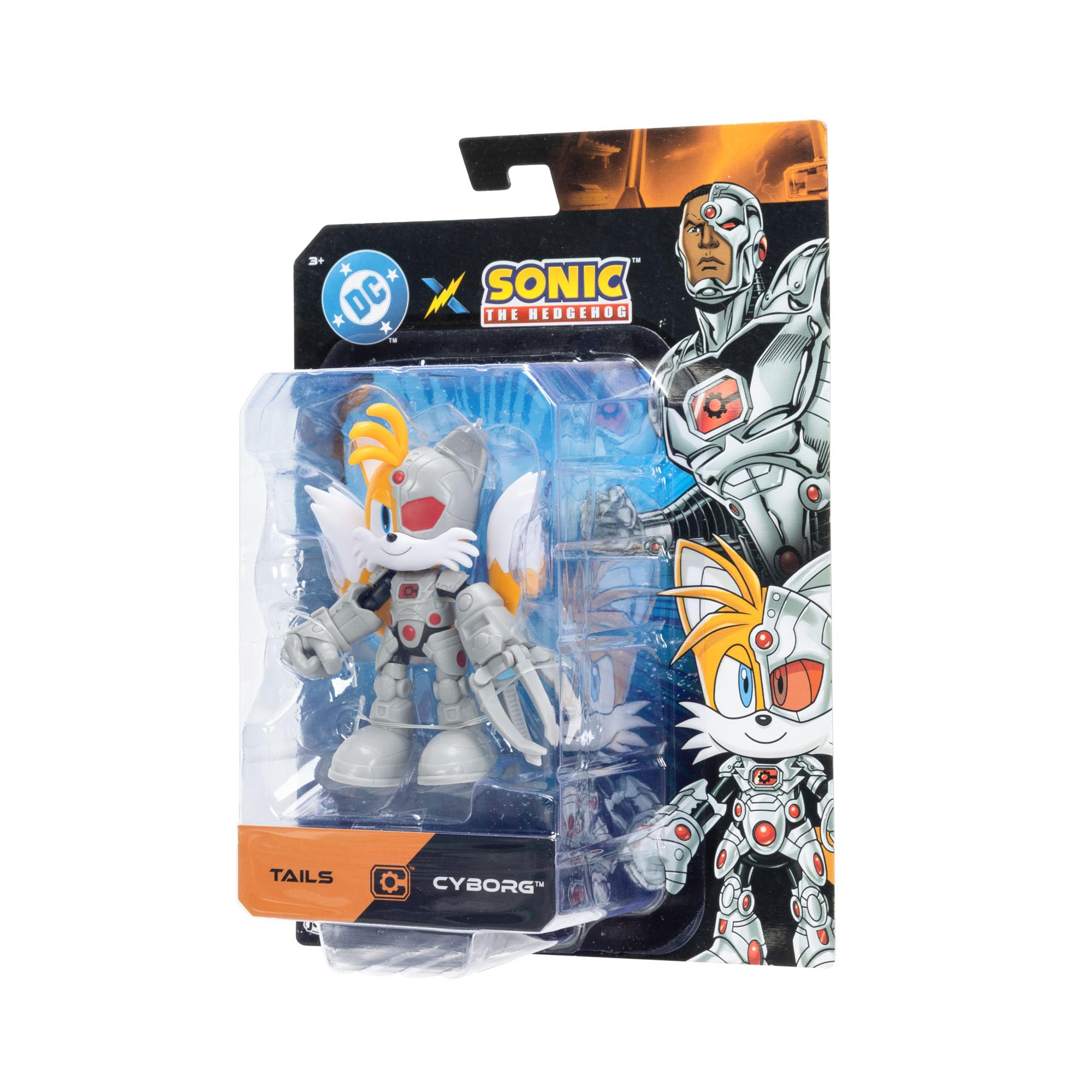 Sonic The Hedgehog DC x Sonic Tails as Cyborg Action Figure - 5' / 13cm | Highly Articulated 4