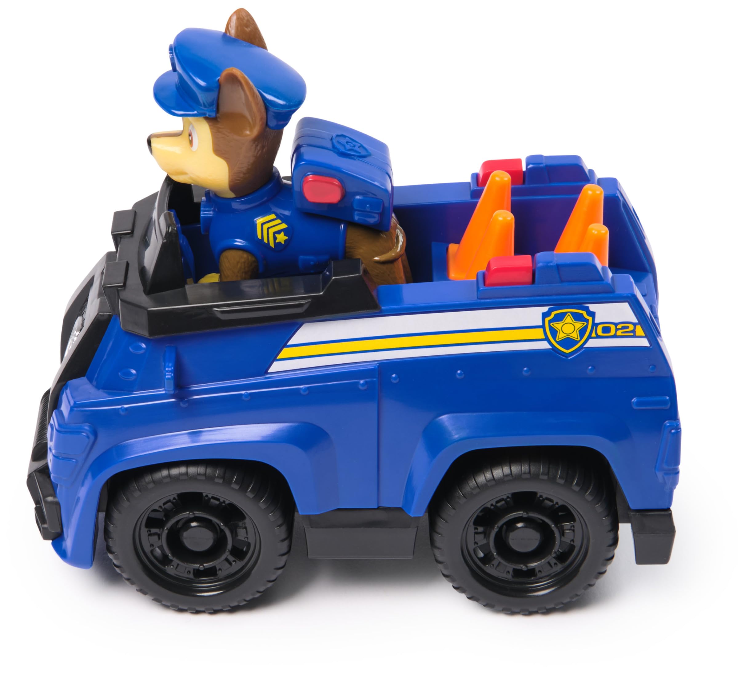 Paw Patrol Chase's Patrol Cruiser - Toy Vehicle with Collectible Chase Figure for Kids 3+ 4
