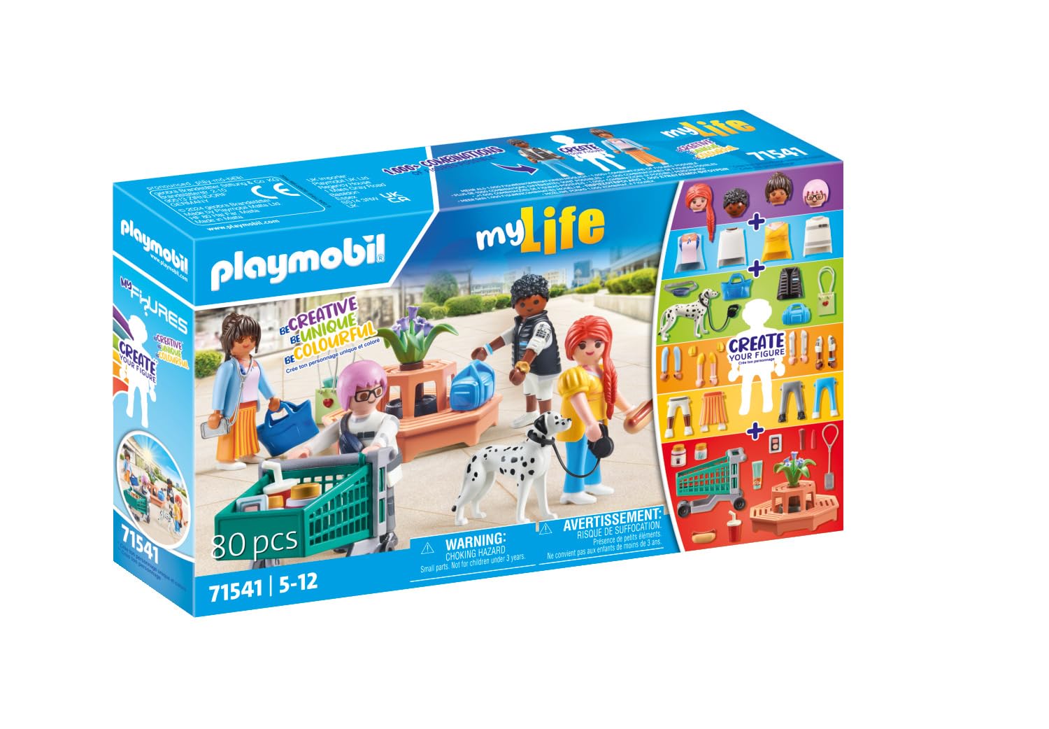 Playmobil MyFigures Shopping Playset - Customizable Figures | 80 Pieces | Ages 4+