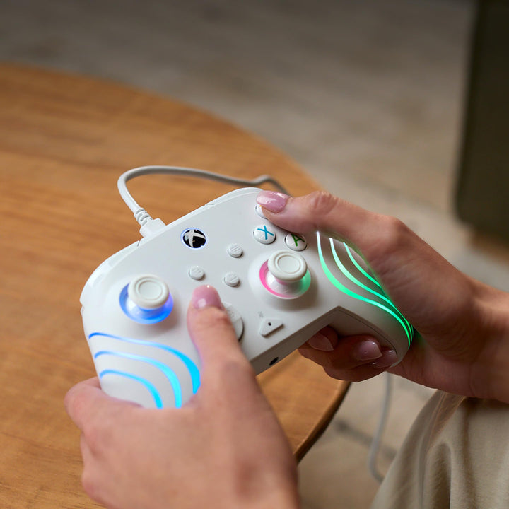 Turtle Beach Afterglow Wave White Wired RGB Gaming Controller for Xbox & PC