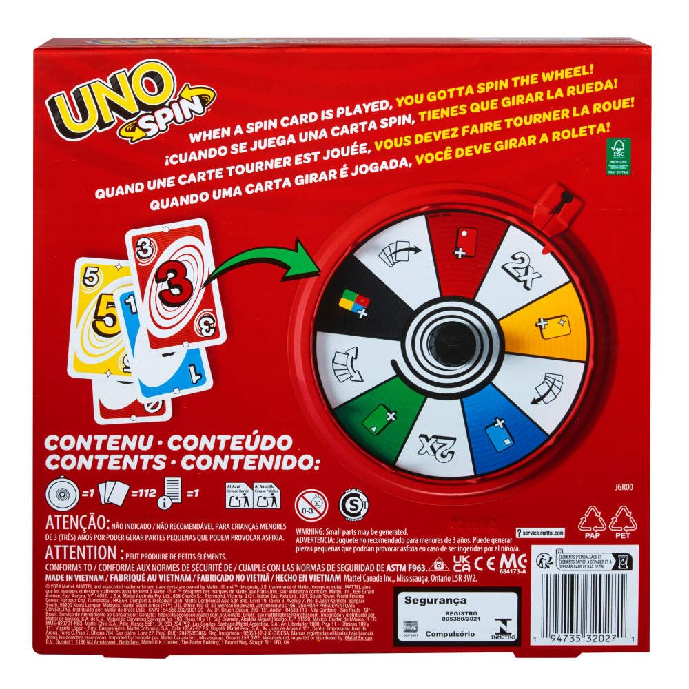Mattel UNO Spin-Kartenspiel 9