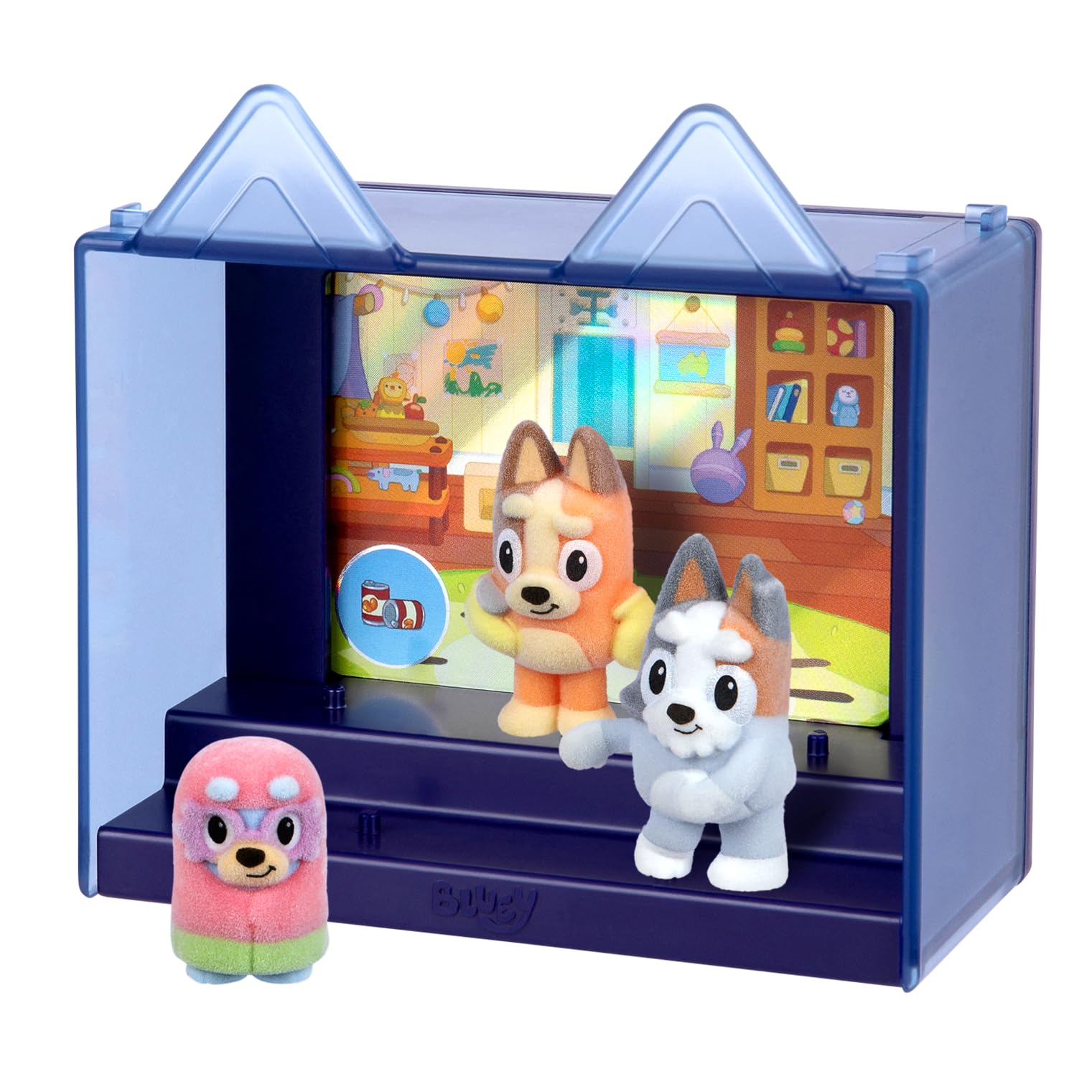 Bluey Fuzzies Episode Pack: Grannies with 3 Specially Flocked Collectible Figures | Ages 3+