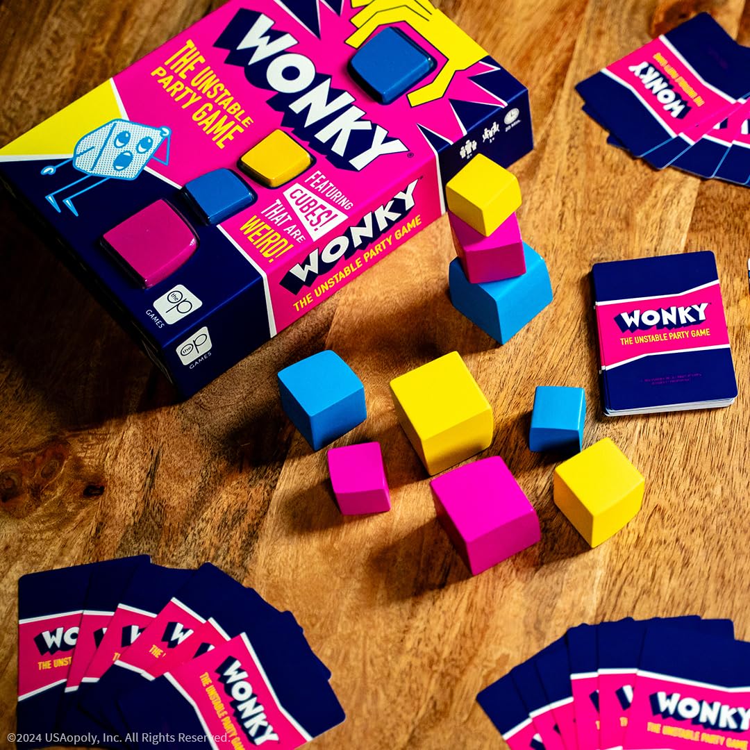 USAopoly Wonky Stacking & Balancing Game | Multicolor Cardboard | Ages 8+ 4