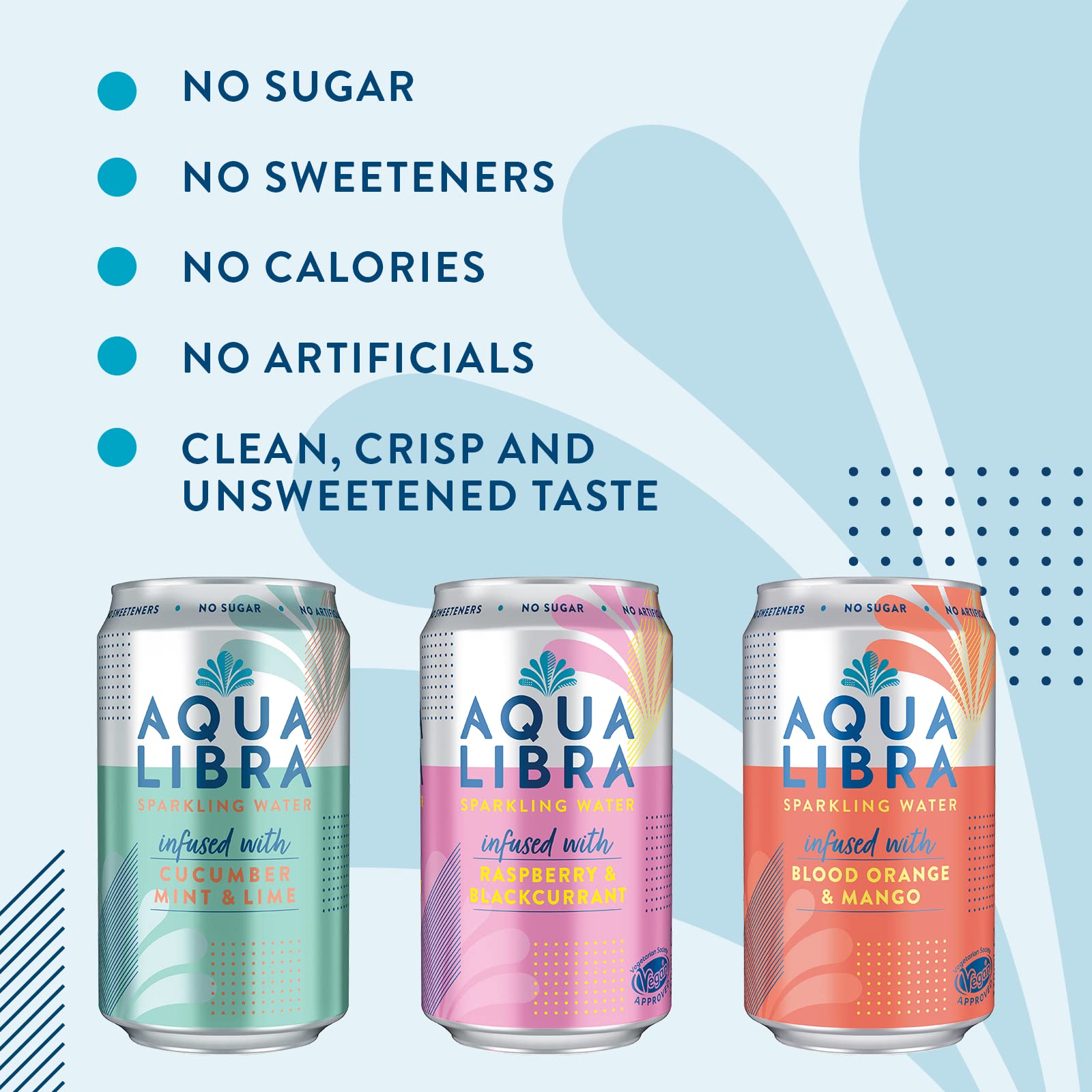 AQUA Libra – Sprudelwasser mit Himbeere und schwarzer Johannisbeere (4 x 330 ml)