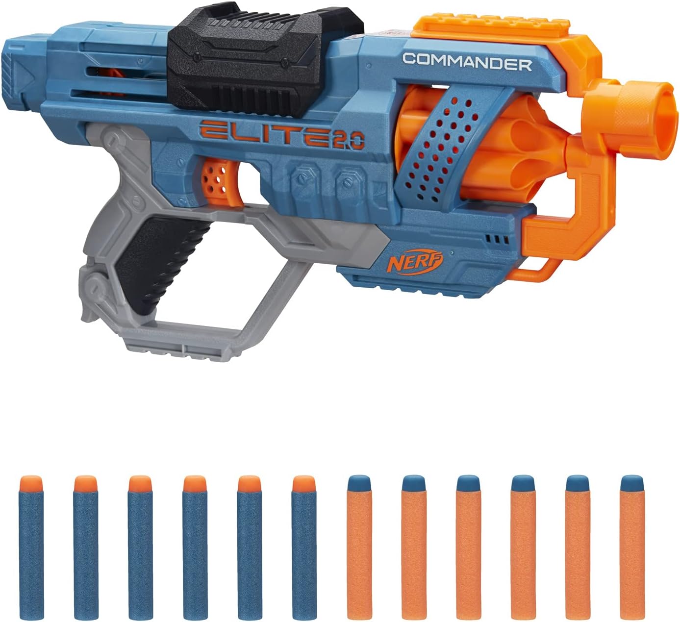 Nerf Elite 2.0 Commander RD-6 Blaster - 6-Dart Drum, Slam Fire, Tactical Rails - Ages 8+ 4