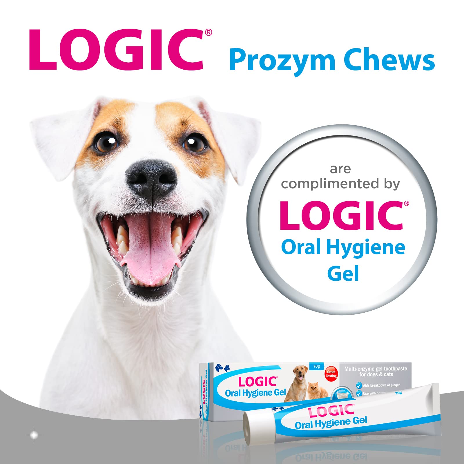 Logic Prozym Dental Sticks for Medium/Large Dogs & Puppies | Beef Flavor | 15 Count 5