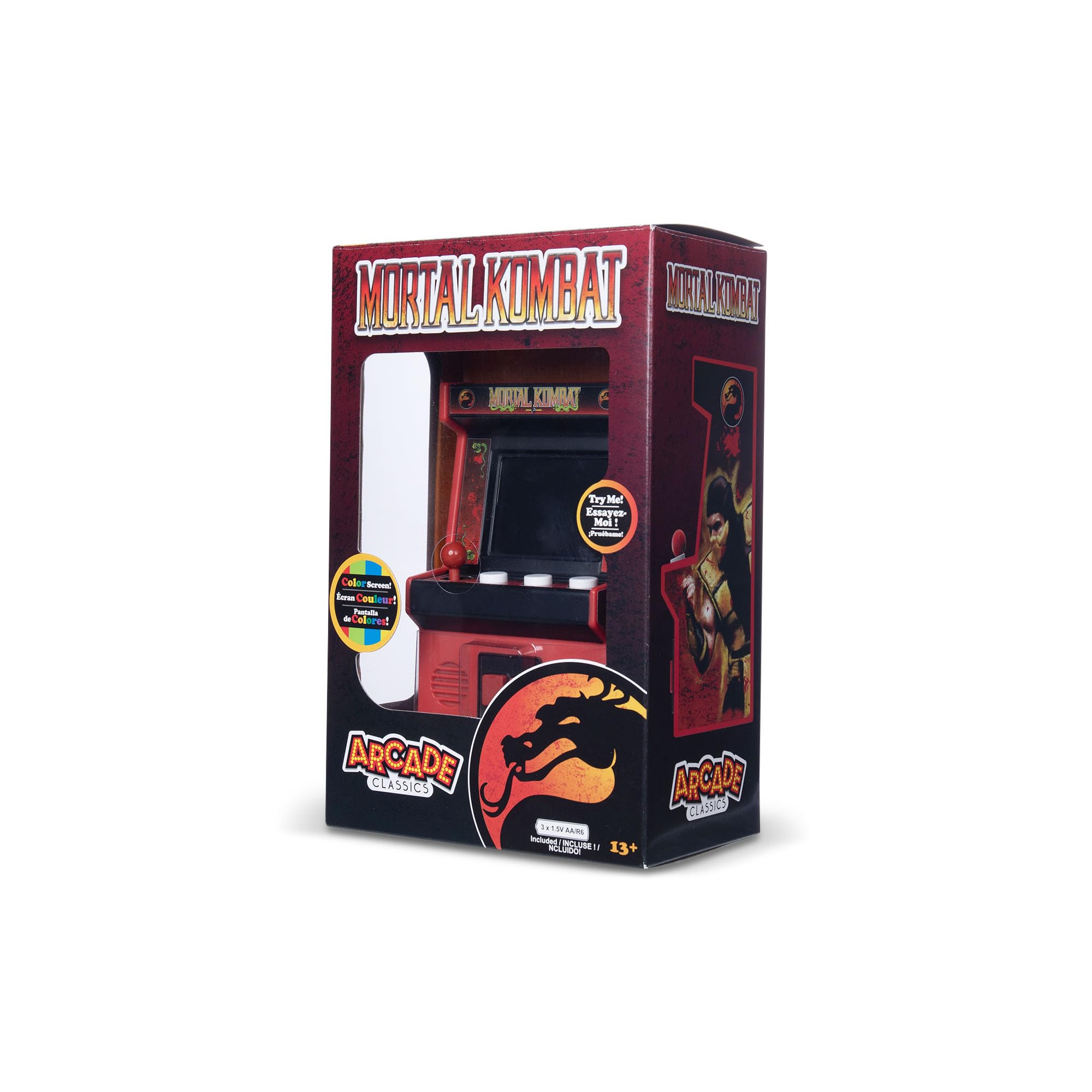 Basic Fun Arcade Classics Mini Mortal Kombat – Retro Handheld Game with Joy 4