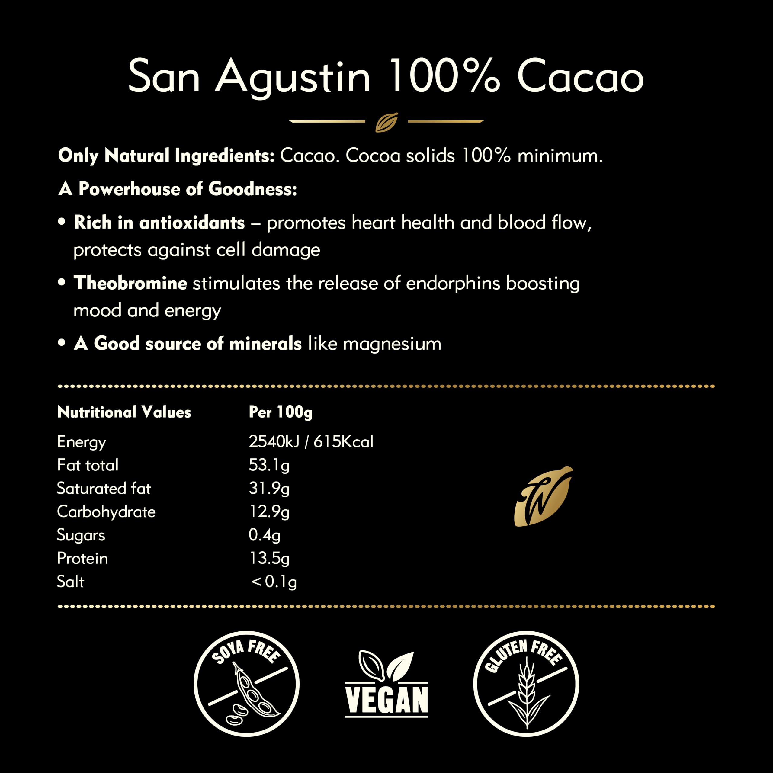 Willie's Cacao - 100% Colombian San Agustin Cacao - 180g 2