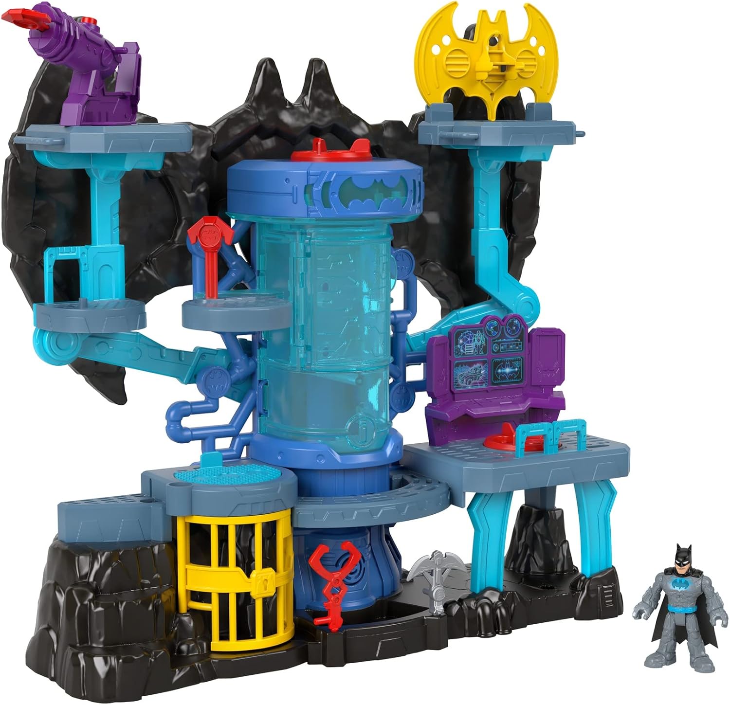 Imaginext DC Super Friends Bat-Tech Batcave Playset - Light-Up Action for Kids 3-8 1