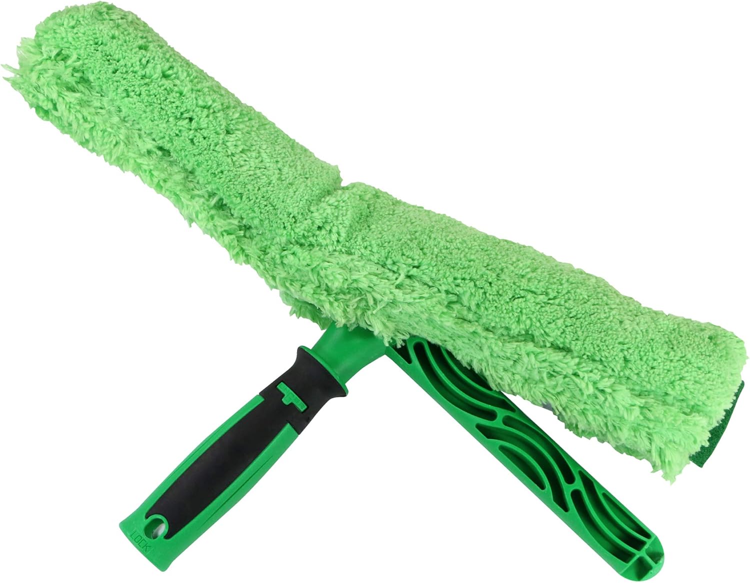 Unger 79020 Fensterputzer MicroStrip 35 cm, Mikrofaserbezug mit Schmutzpad 5