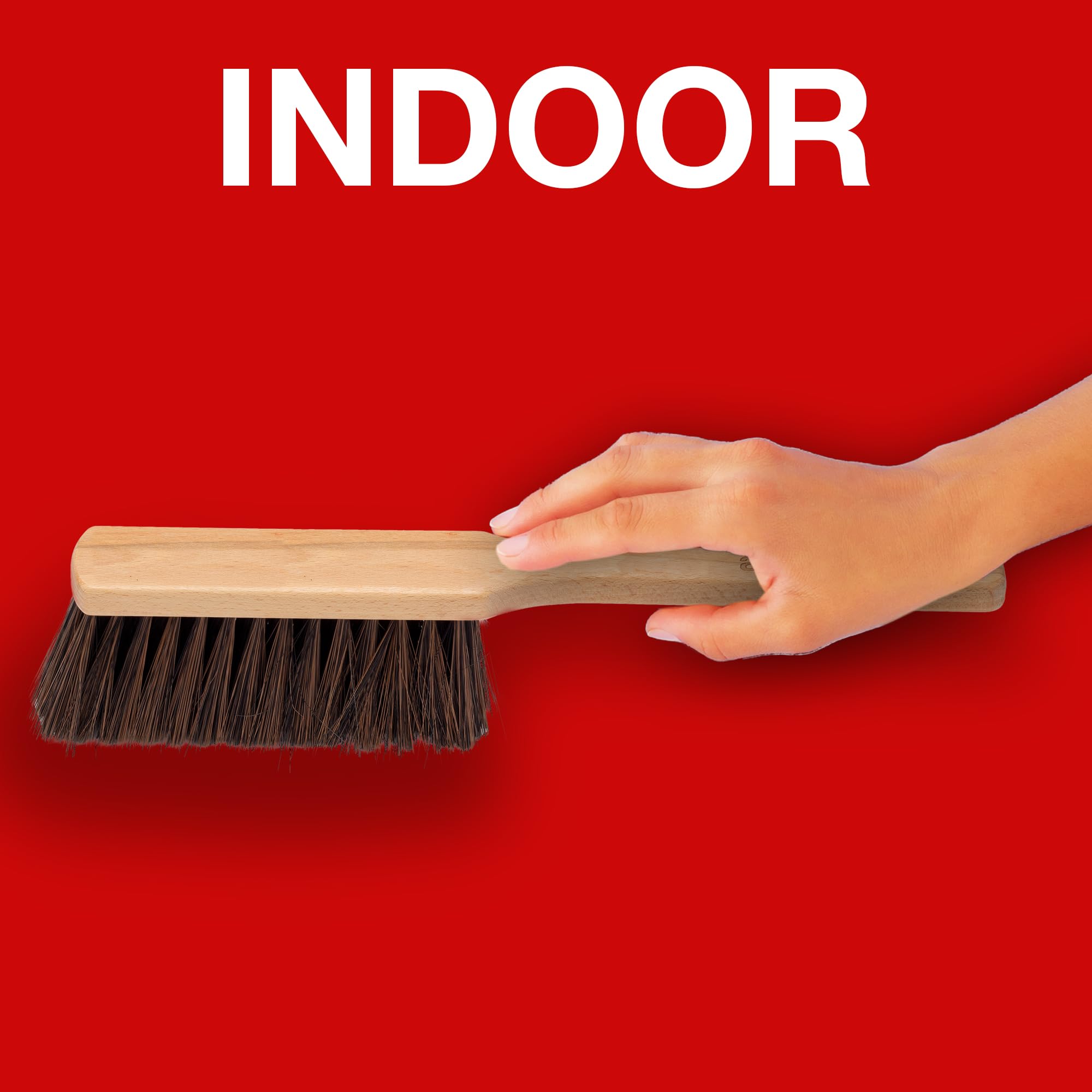 Amtech 360mm Wooden Hand Brush - Firm Bristles | Comfortable Grip | Indoor Cleaning 4
