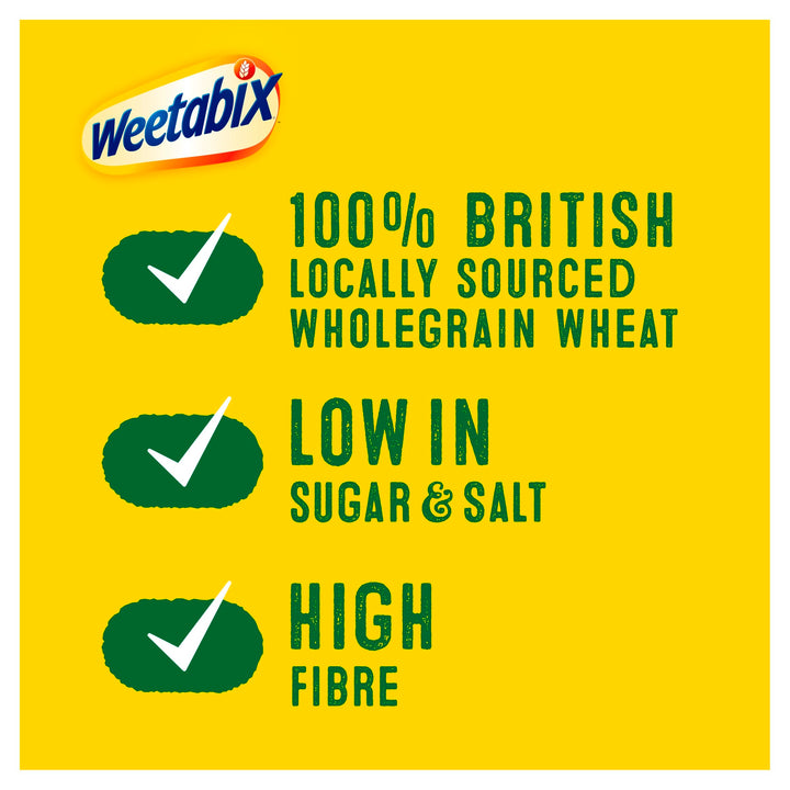 Weetabix - Breakfast Cereal Packed with Fibre, High in Vitamin D, Low in Sugar, 500g
