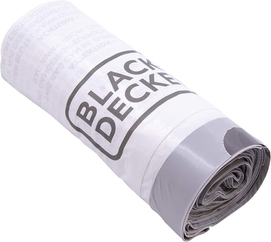 BLACK+DECKER 50L Drawstring Bin Liners 20 Pack - White