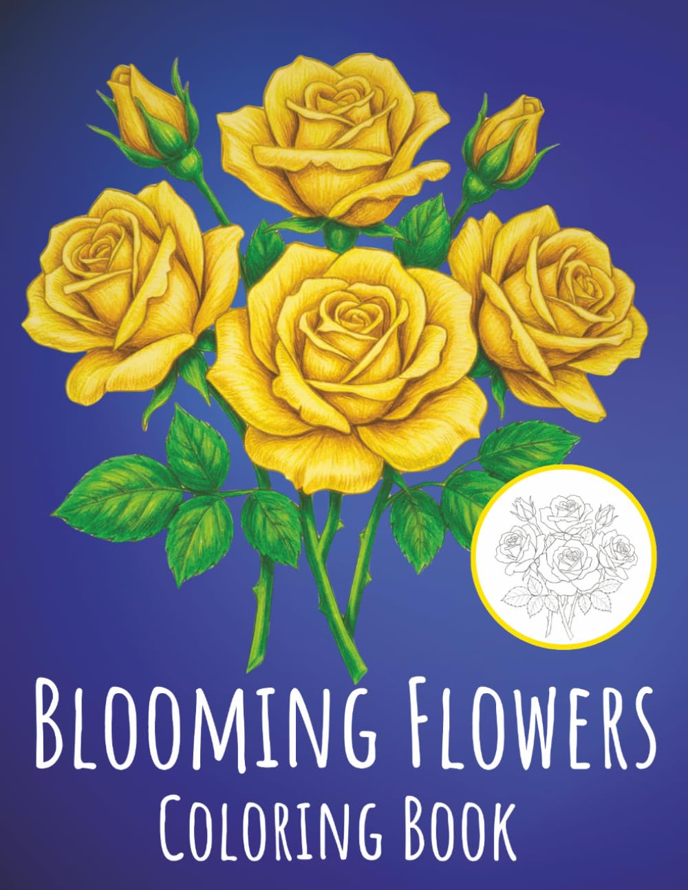 Color Kite Blooming Flowers Coloring Book - Botanical Art Therapy for Adults | Paperback