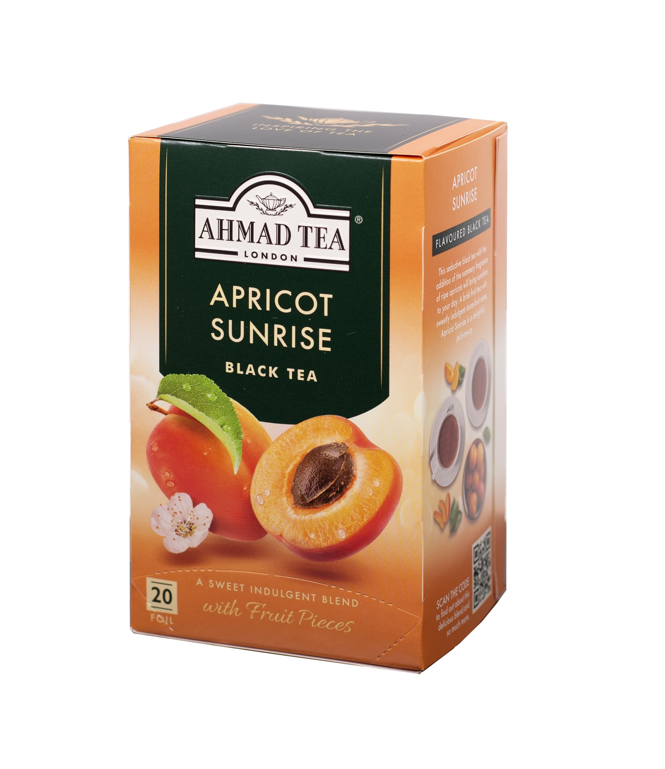 Ahmad Tea Apricot Sunrise Fruit Black Tea | 20 Teabags | Black Tea with Apricot Flavoring 3