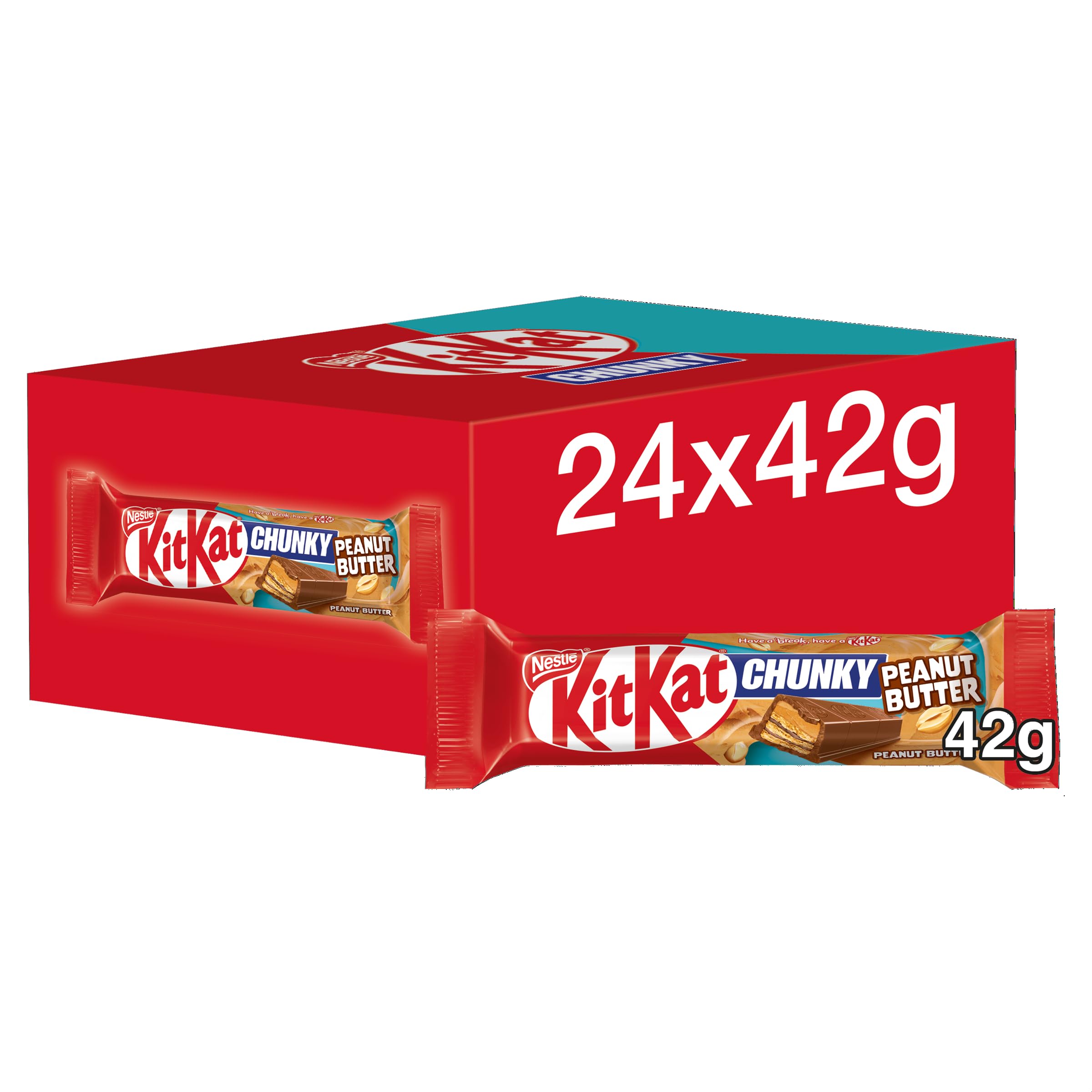 KitKat Chunky Peanut Butter Milk Chocolate Bars, 24 x 42 g 1
