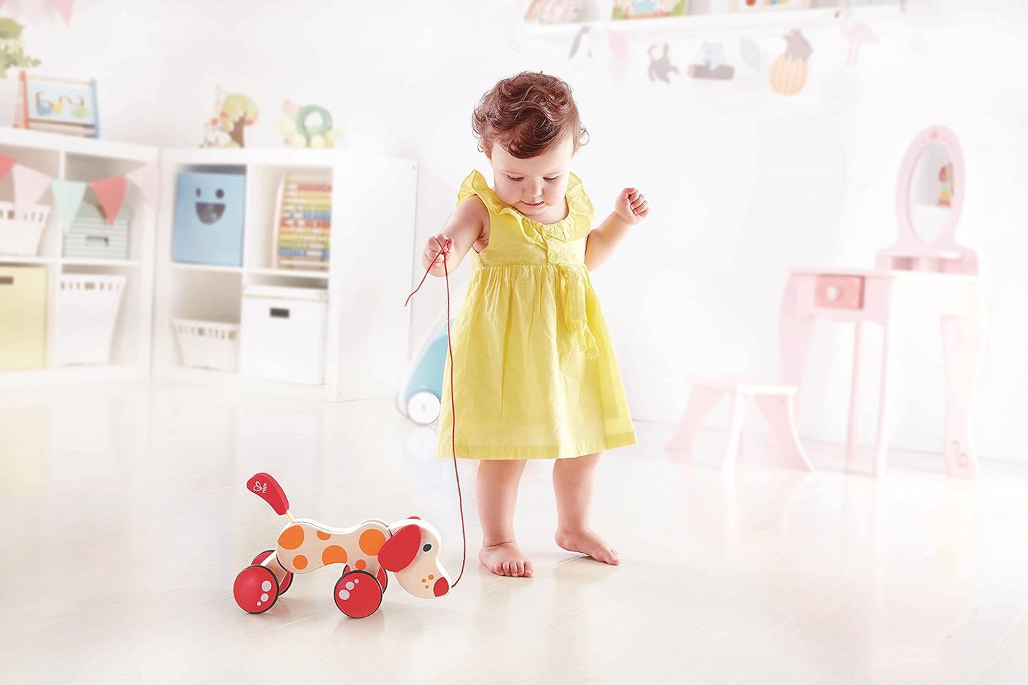 Hape Pepe Pull Along Dog - Wooden Walk-Along Toy for Toddlers 12 Months+ 4