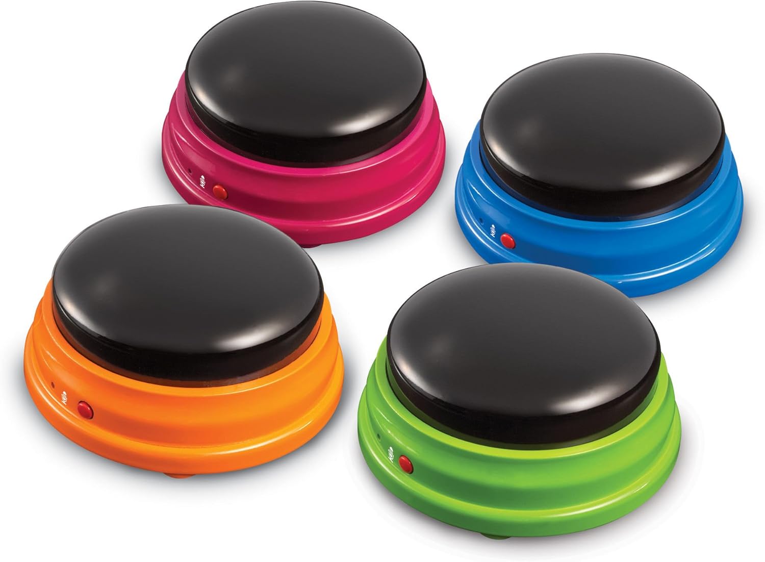 Learning Resources Recordable Answer Buzzers - 7-Second Sound Recording, 4-Color Set, Ages 3+ 2