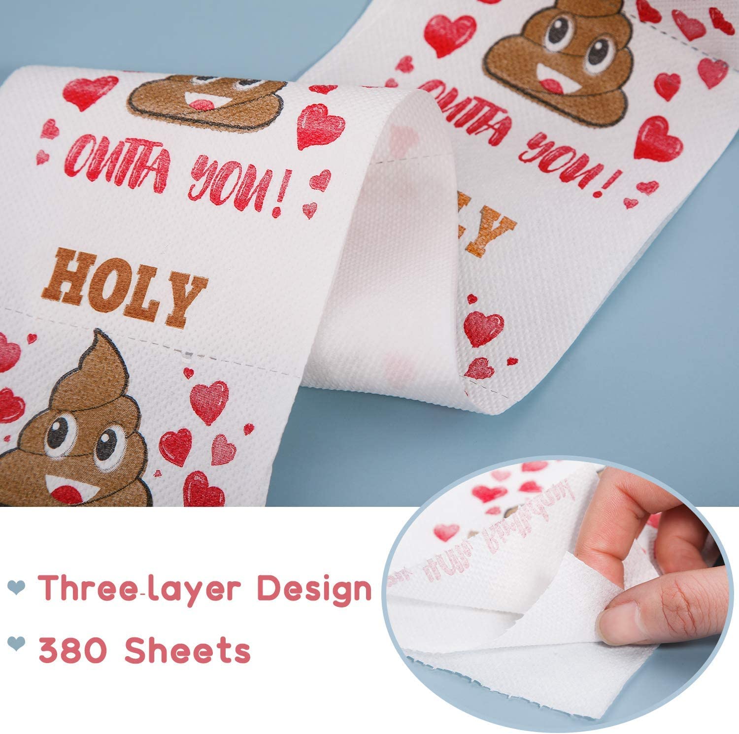 AOZITA 60th Birthday Gag Toilet Paper - 380 Sheets, 3-Ply, Biodegradable | Gift Box Included 5