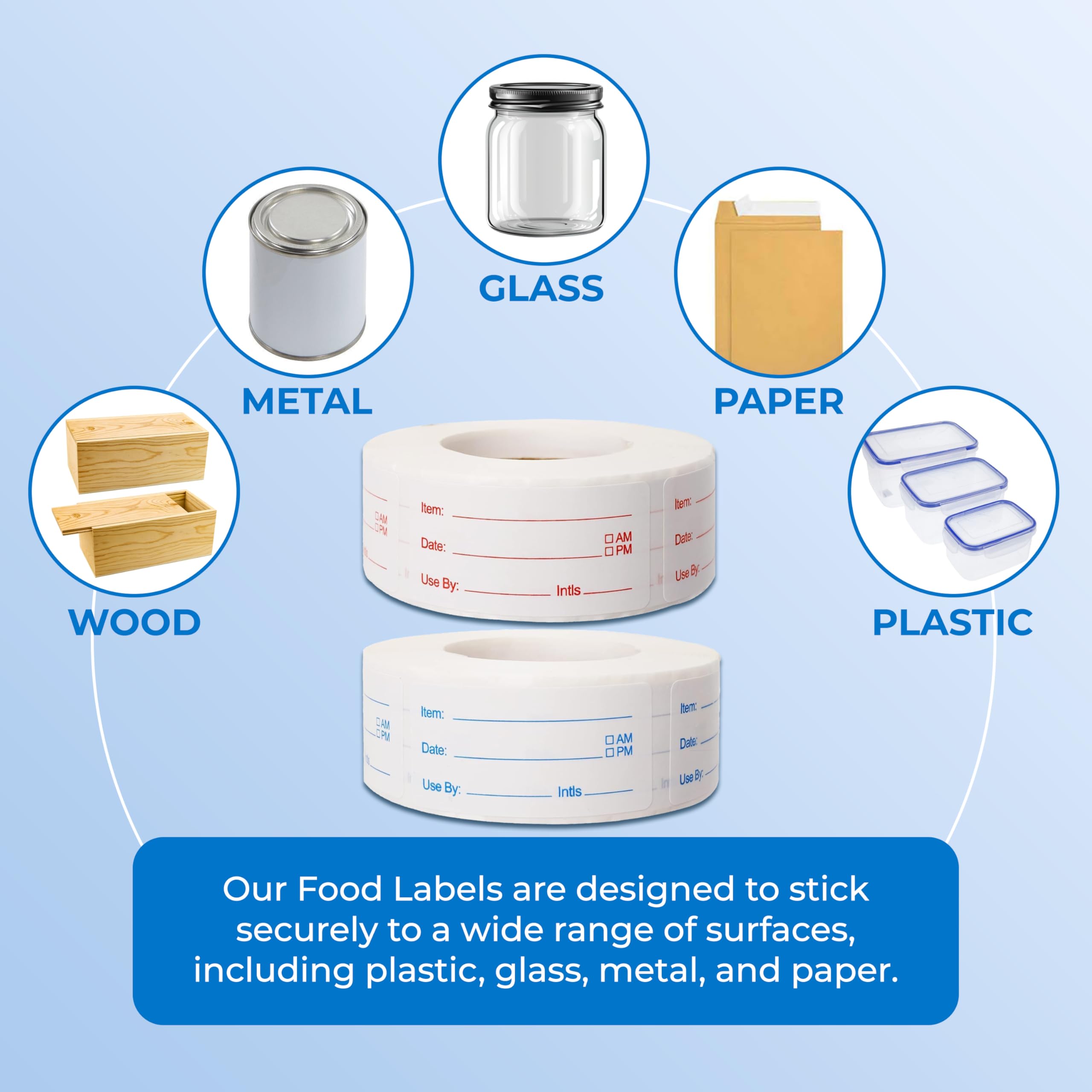 Double Dragon Premium Freezer Labels - 1000 Count (2 Rolls) | 1x2 Inch | Removable & Waterproof