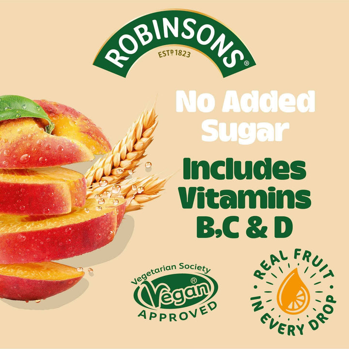 Robinsons Fruit & Barley Peach Squash, 1L Bottle