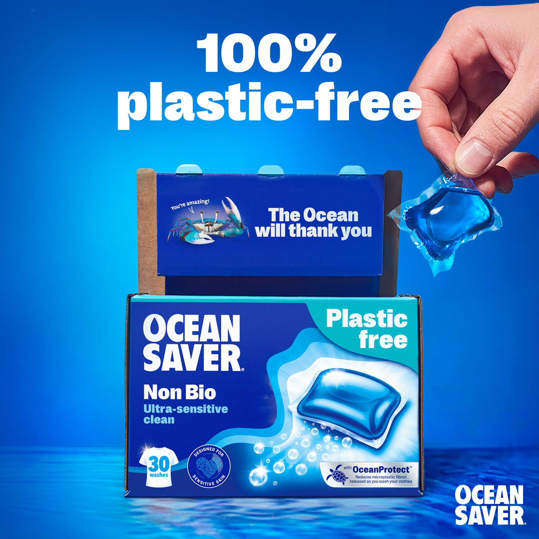 OceanSaver - Eco Non-Bio Laundry Detergent Washing Capsules 30 Washes