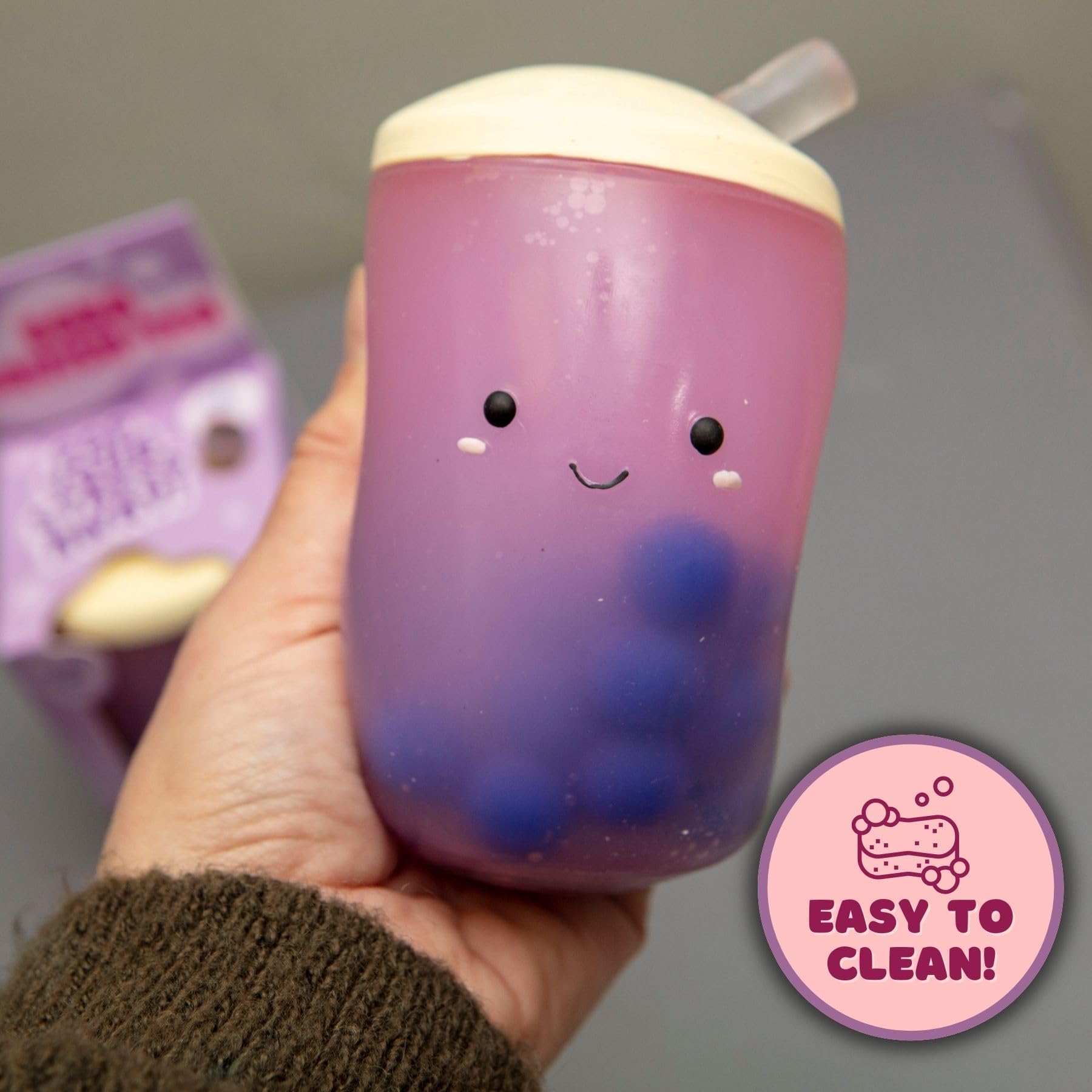 Boxer Gifts Boba Squish-Tea Stress Toy - Vanilla Scented, Slow Rising Foam | 100x70x70mm | Adult 5