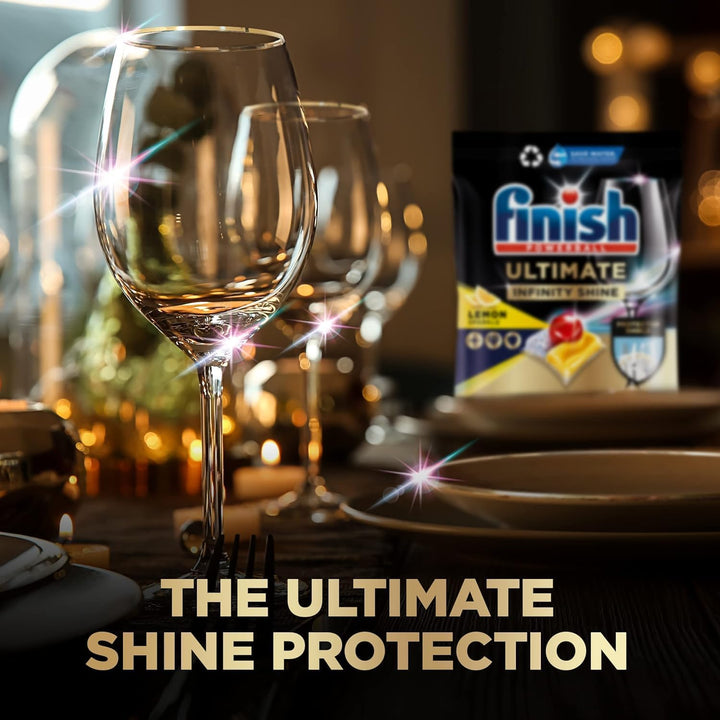 Finish Ultimate Infinity Shine Dishwasher Tablets, Lemon, 100 Tablets