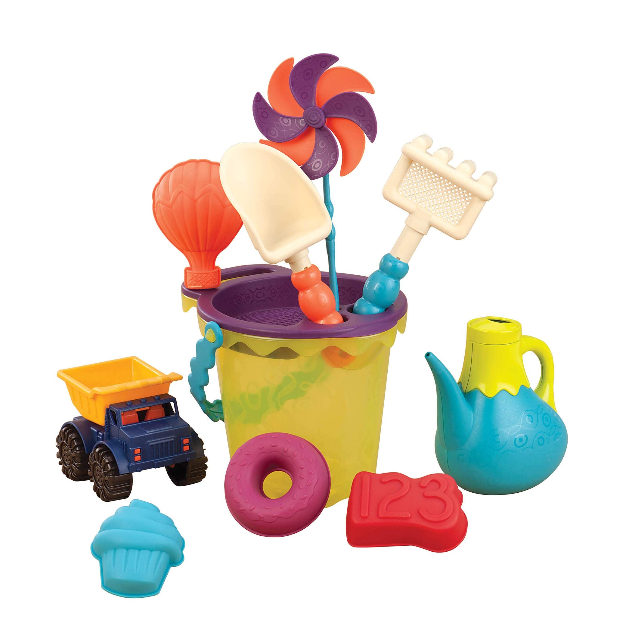 B. toys Beach Summer Bag Water Playset with 11 Sand Toys | Ages 18m+ 2