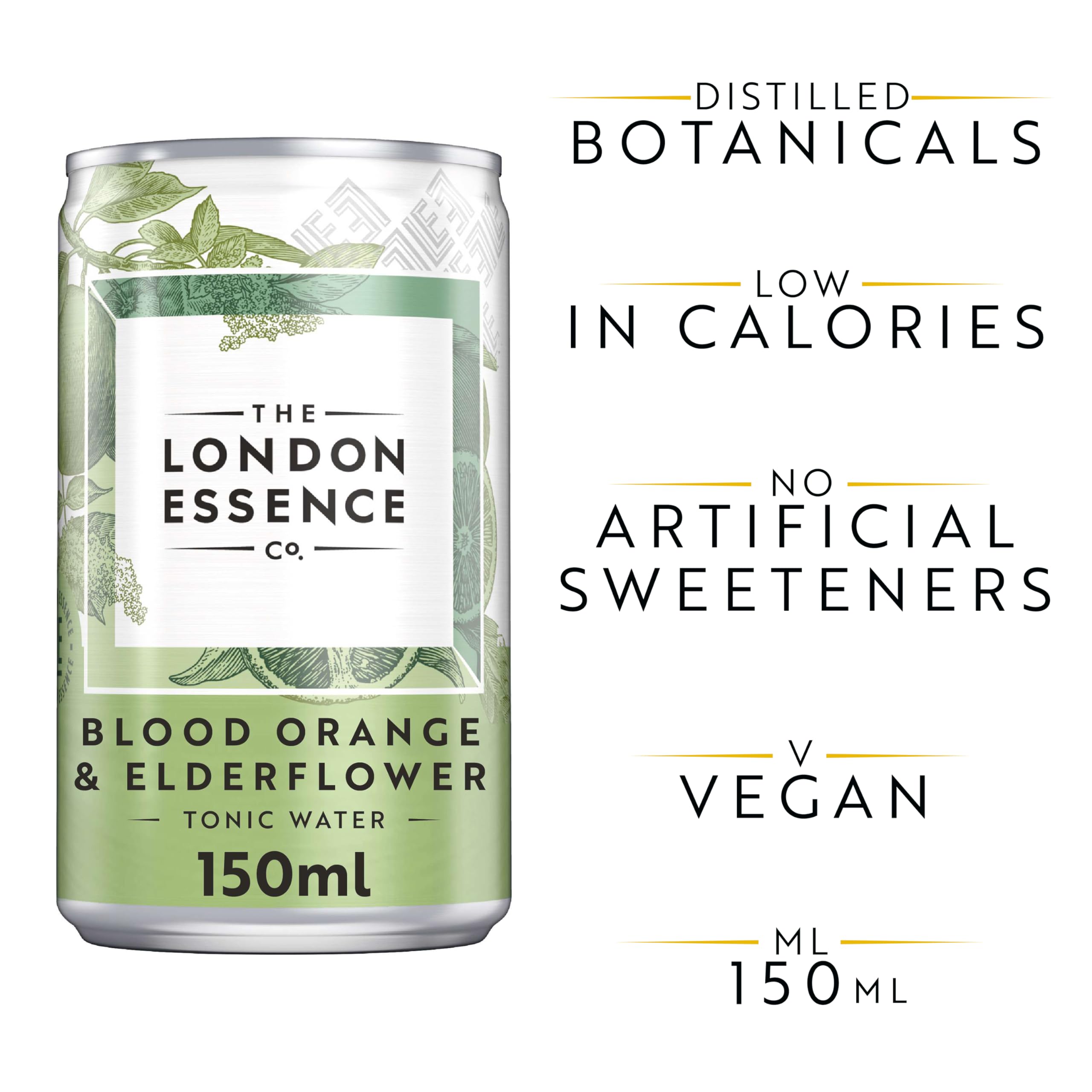 The London Essence Co. Blood Orange & Elderflower Tonic, 250439, Premium Cocktail Mixer 4