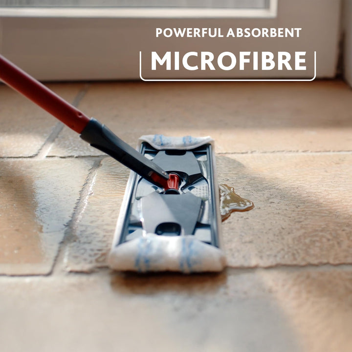 Vileda H2PrO Flat Mop Refill - Microfibre Power for Stubborn Dirt Removal