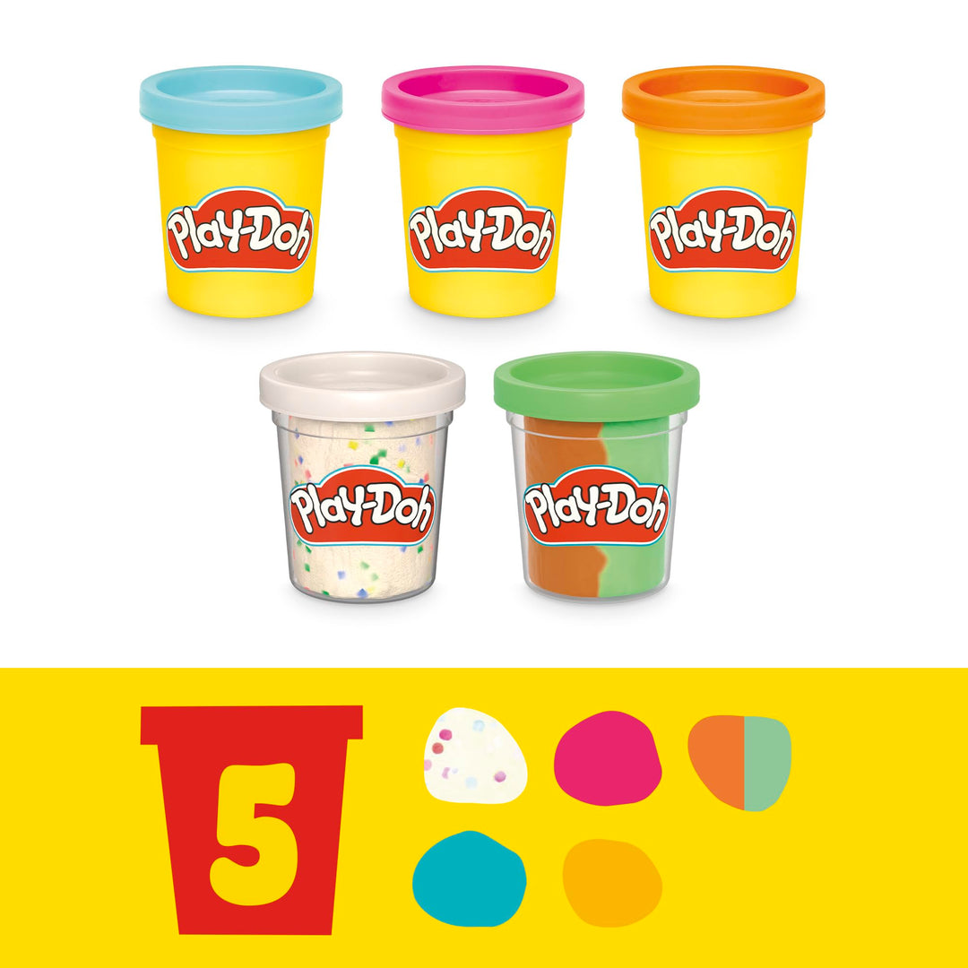 Play-Doh Kitchen Creations Magical Mixer Playset - Toy Mixer with 5 Cans of Play-Doh for Kids 3+