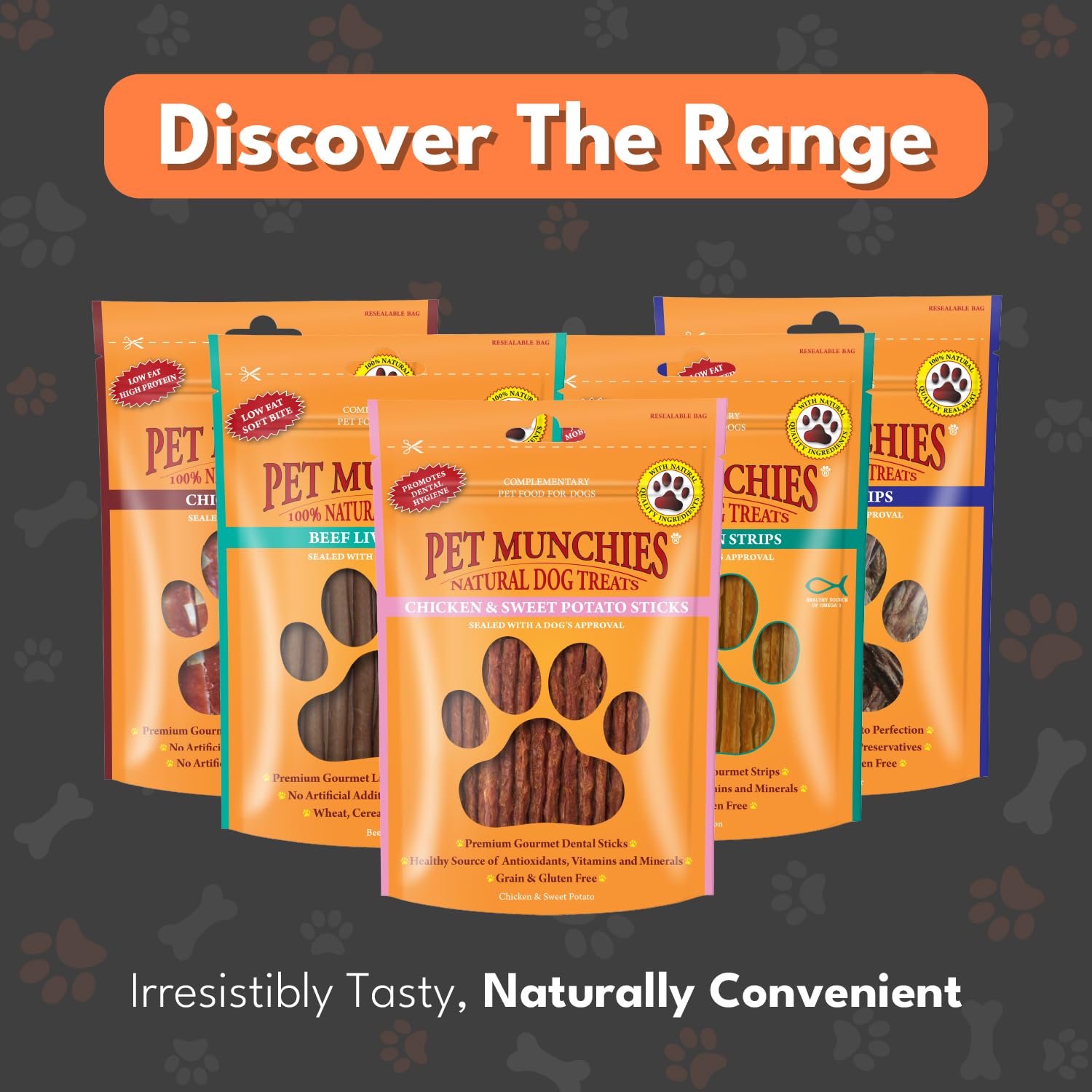 PET MUNCHIES Chicken and Sweet Potato Grain-Free Dental Sticks for Dogs | 90g Pouch 4
