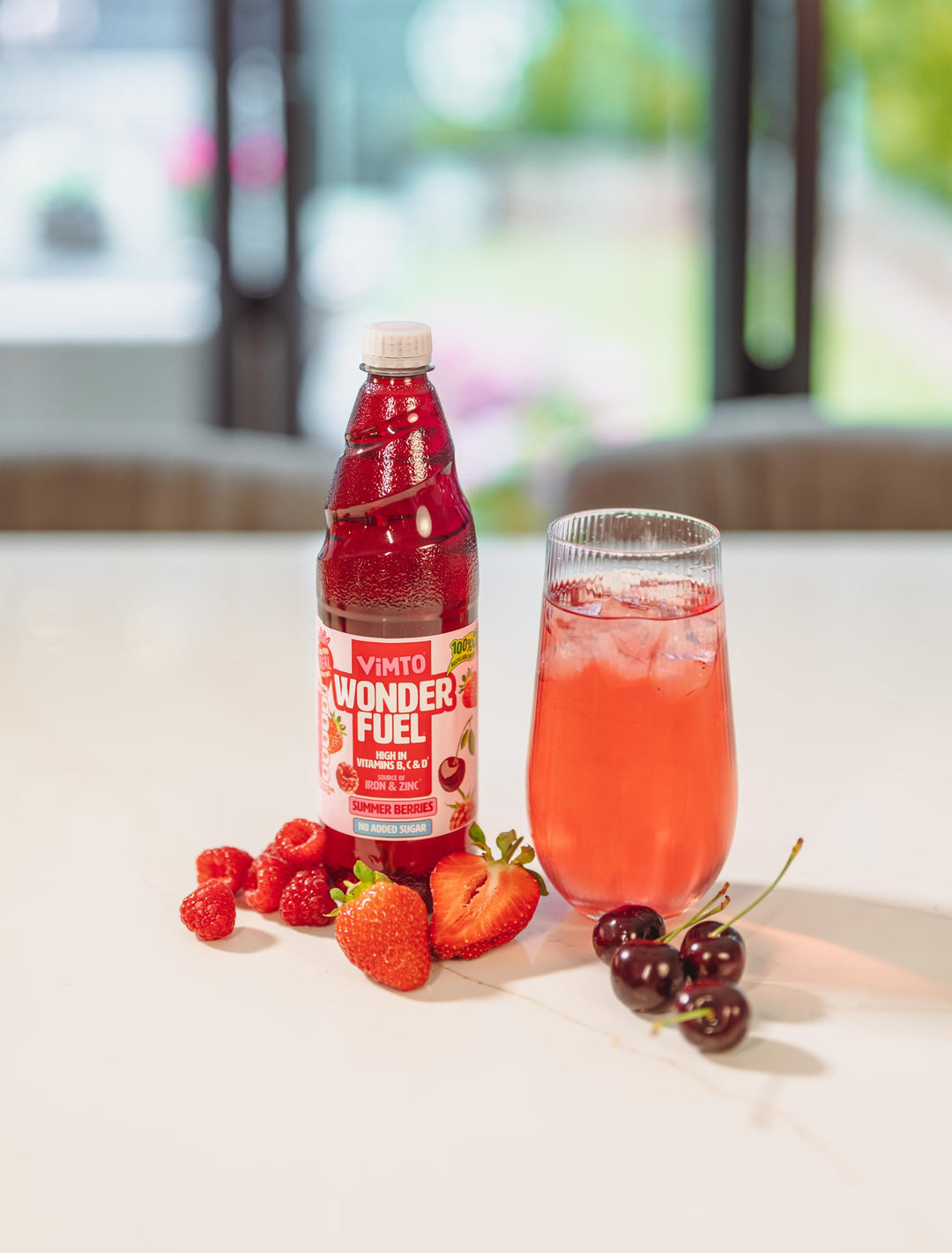 Vimto Wonderfuel Squash – No Added Sugar – Vitamins B, C & D – Iron & Zinc – 725ml